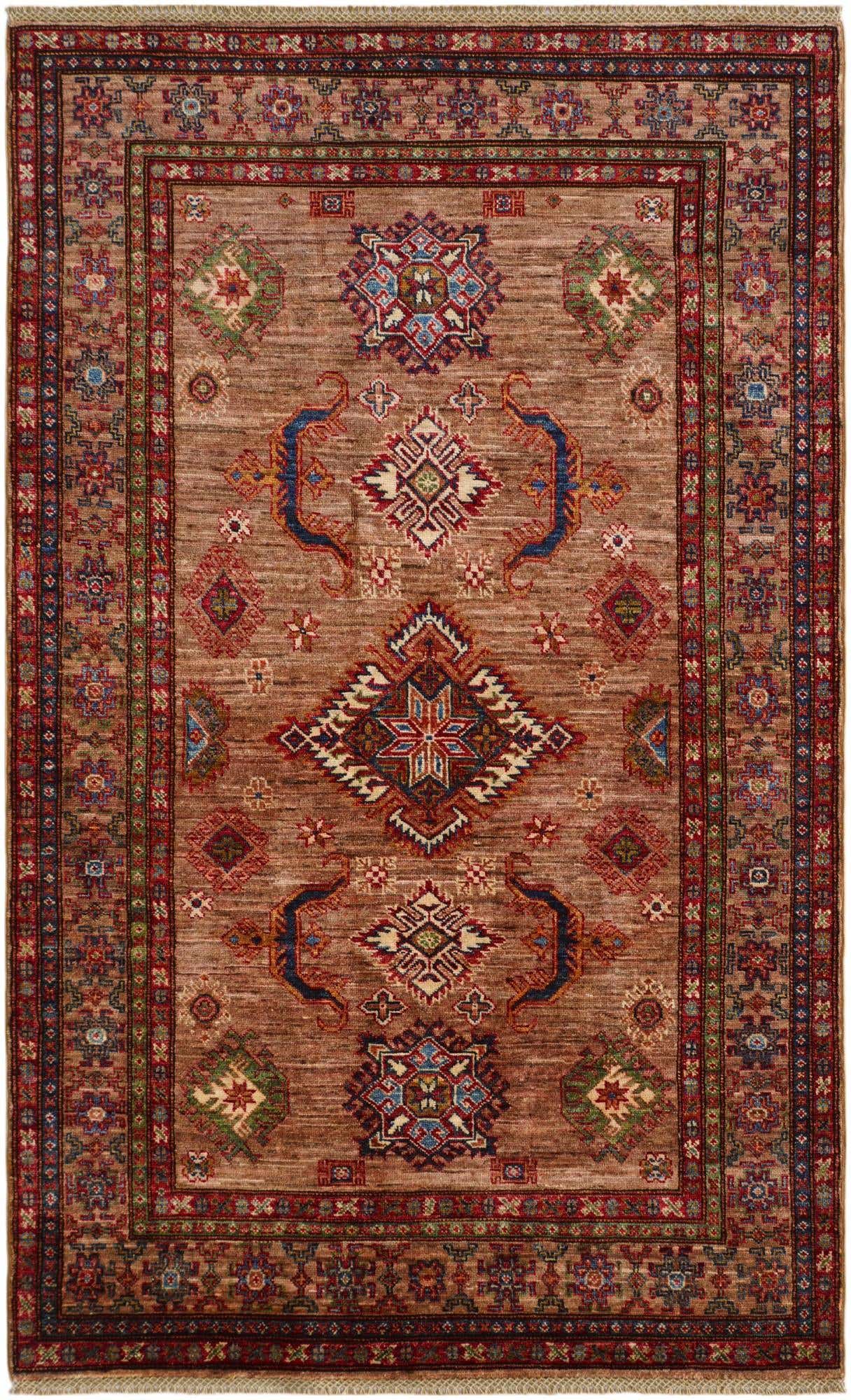 4' 1 x 6' 7 Hand Knotted Kazak Rug