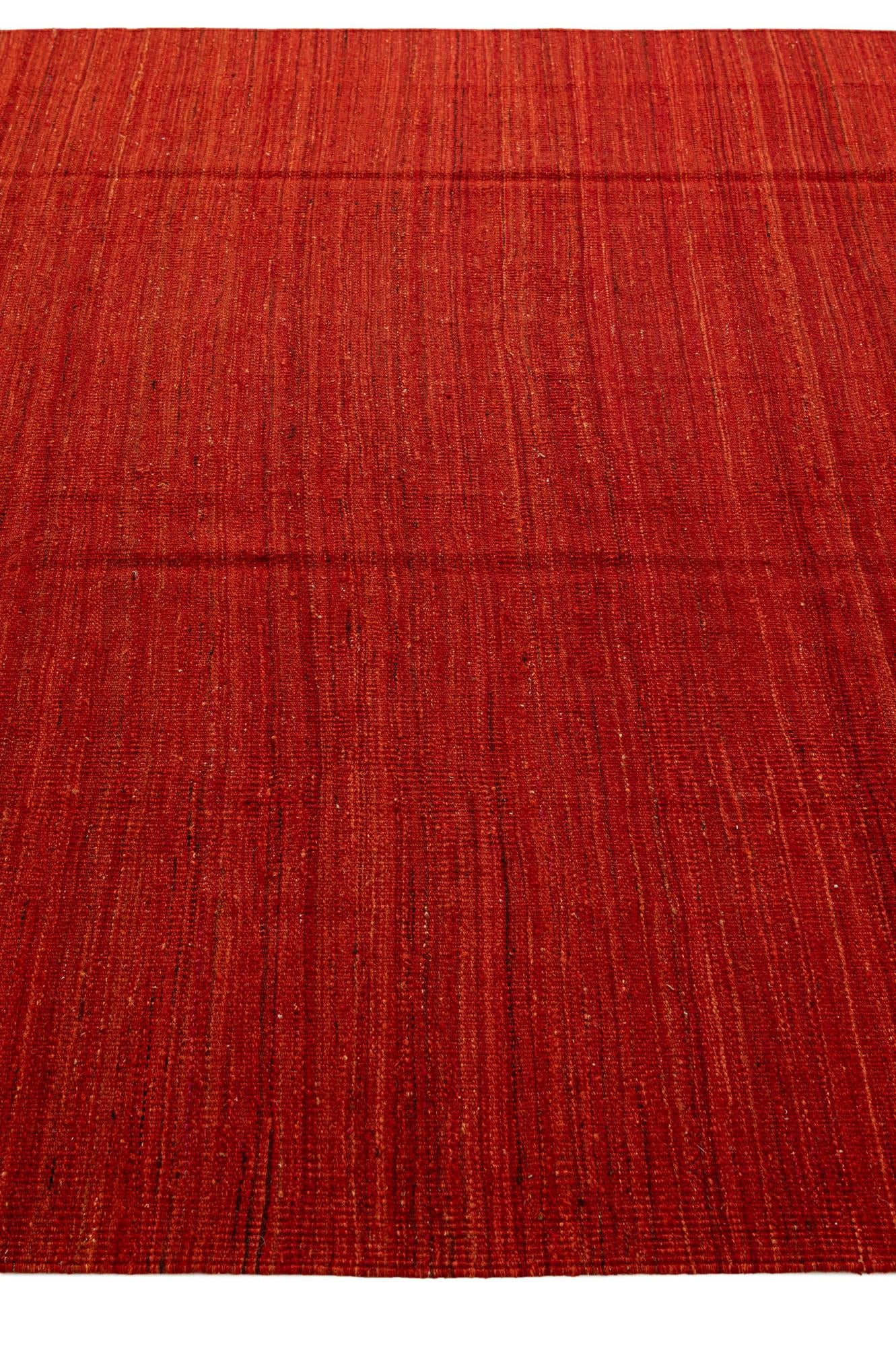 6' 8 x 9' 6 Hand Woven Kilim Modern Wool Rug