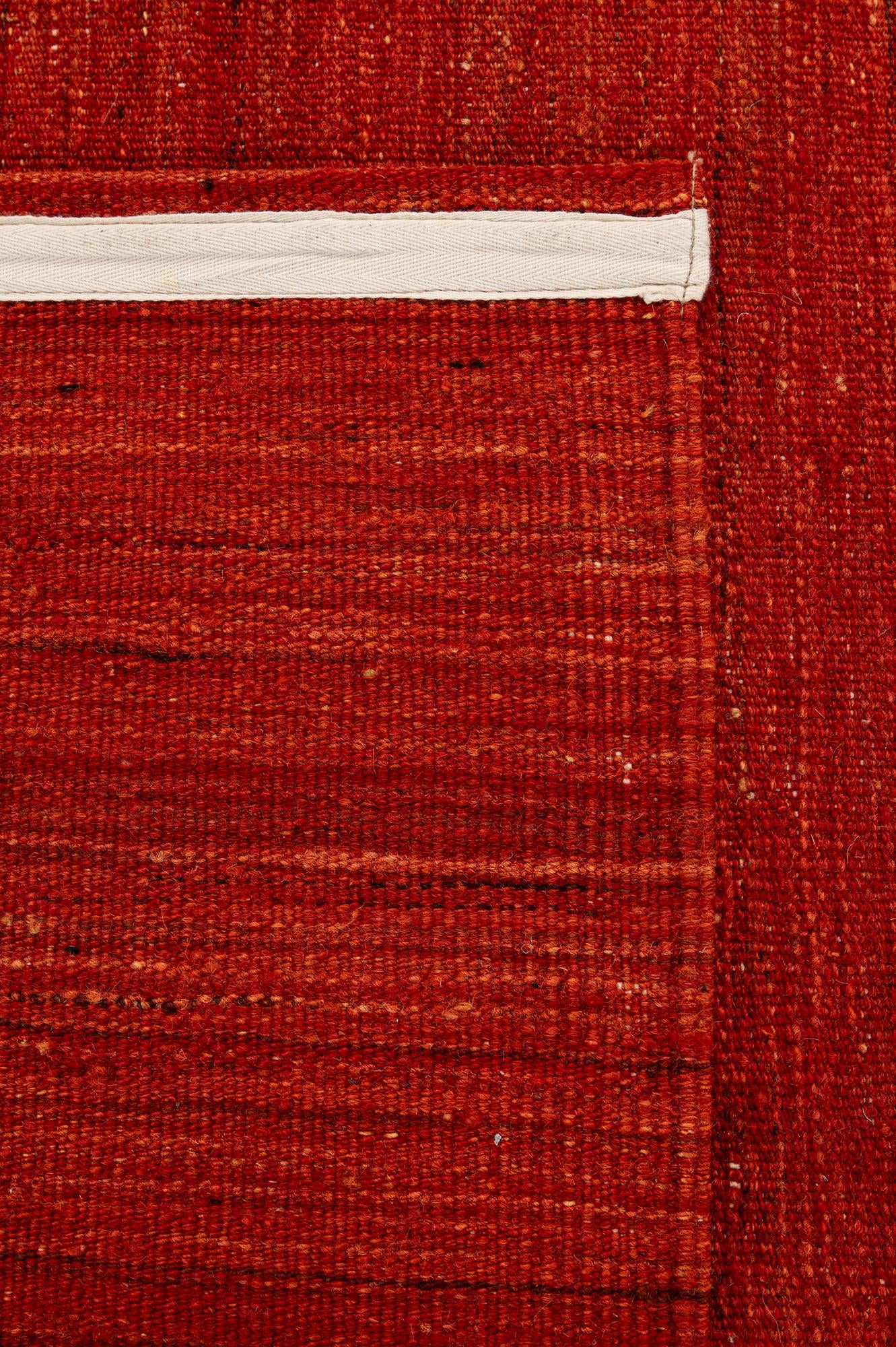 6' 8 x 9' 6 Hand Woven Kilim Modern Wool Rug