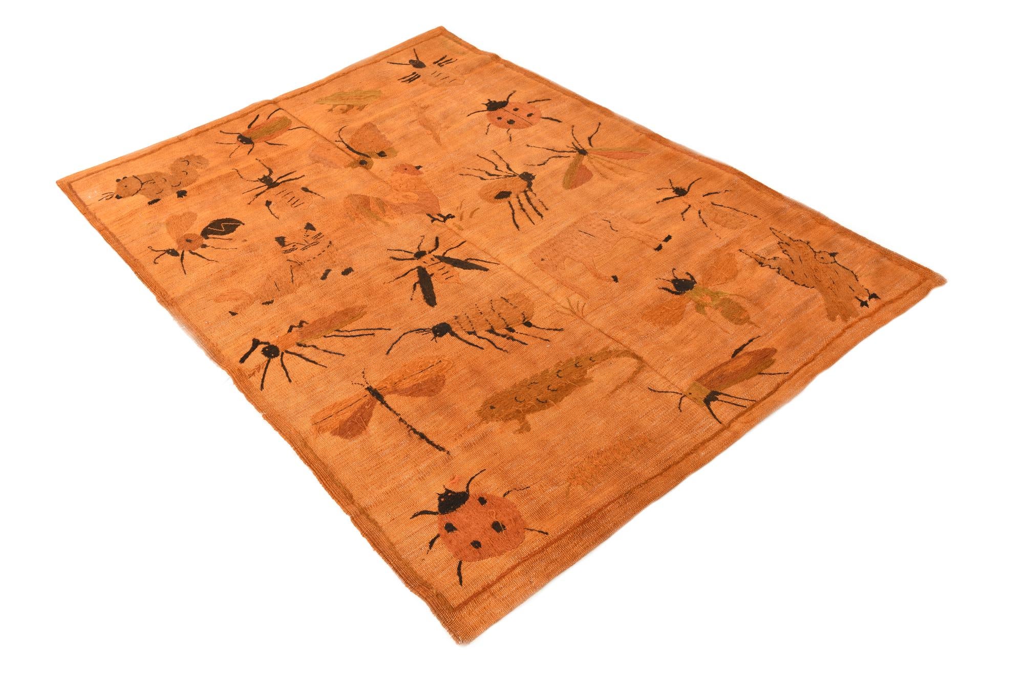 4' 2 x 5' 8 Hand Woven Kilim Suzani Wool Rug