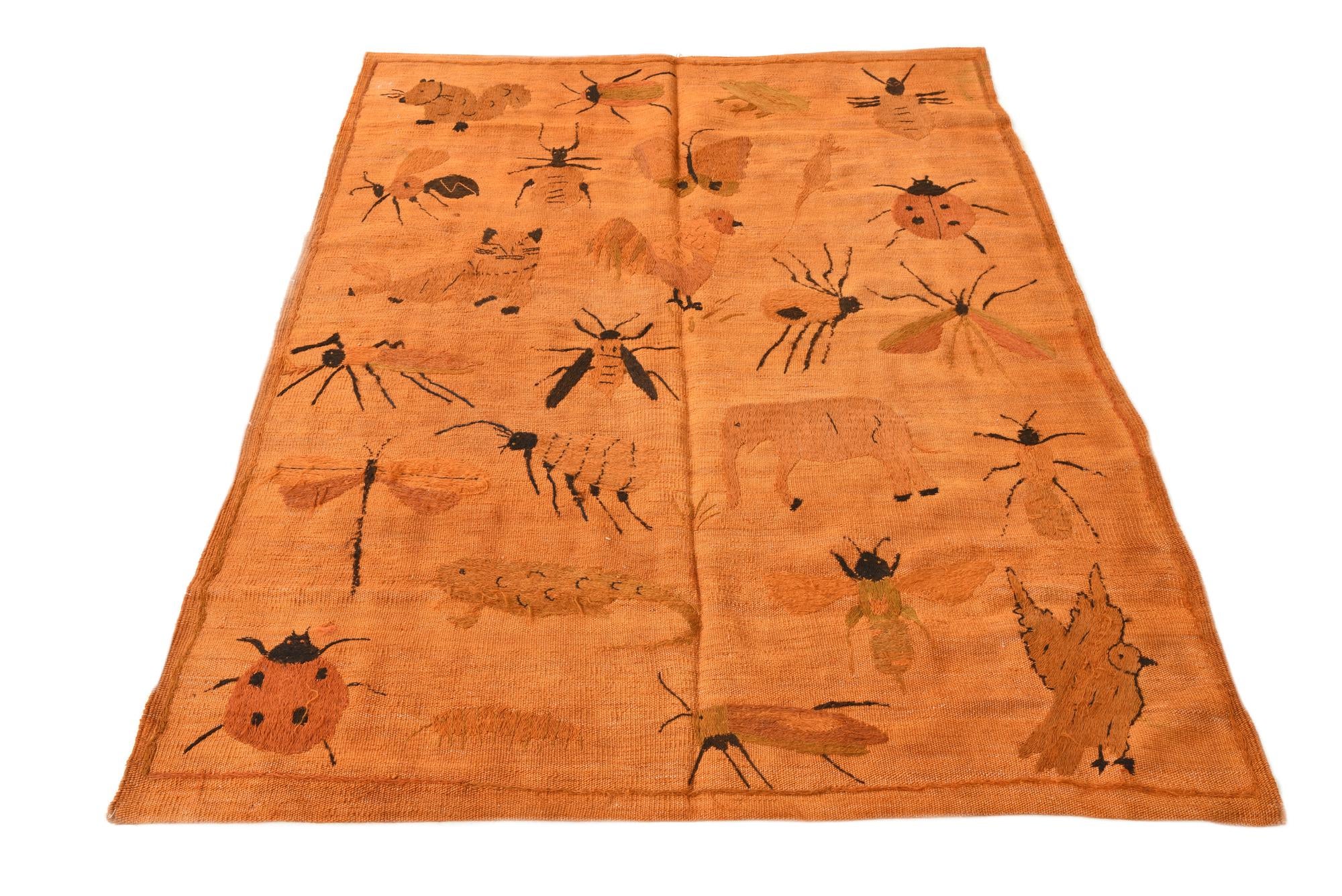 4' 2 x 5' 8 Hand Woven Kilim Suzani Wool Rug
