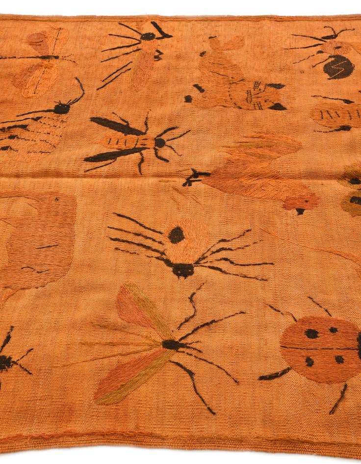 Detail image of 4' 2 x 5' 8  Hand Woven Kilim Suzani Wool Rug