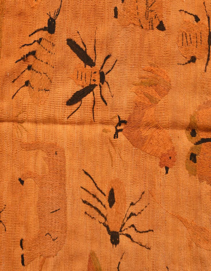 Detail image of 4' 2 x 5' 8  Hand Woven Kilim Suzani Wool Rug