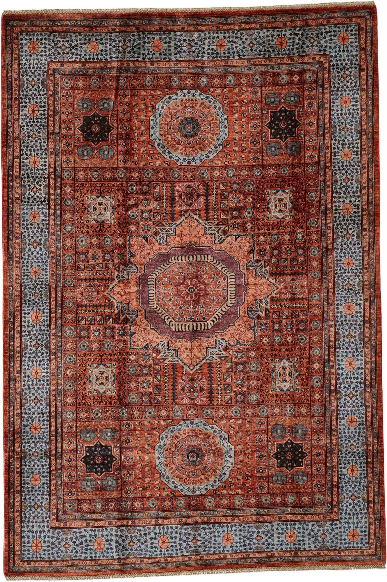 6' 8 x 9' 9 Hand Knotted Mamluk Ziegler Rug