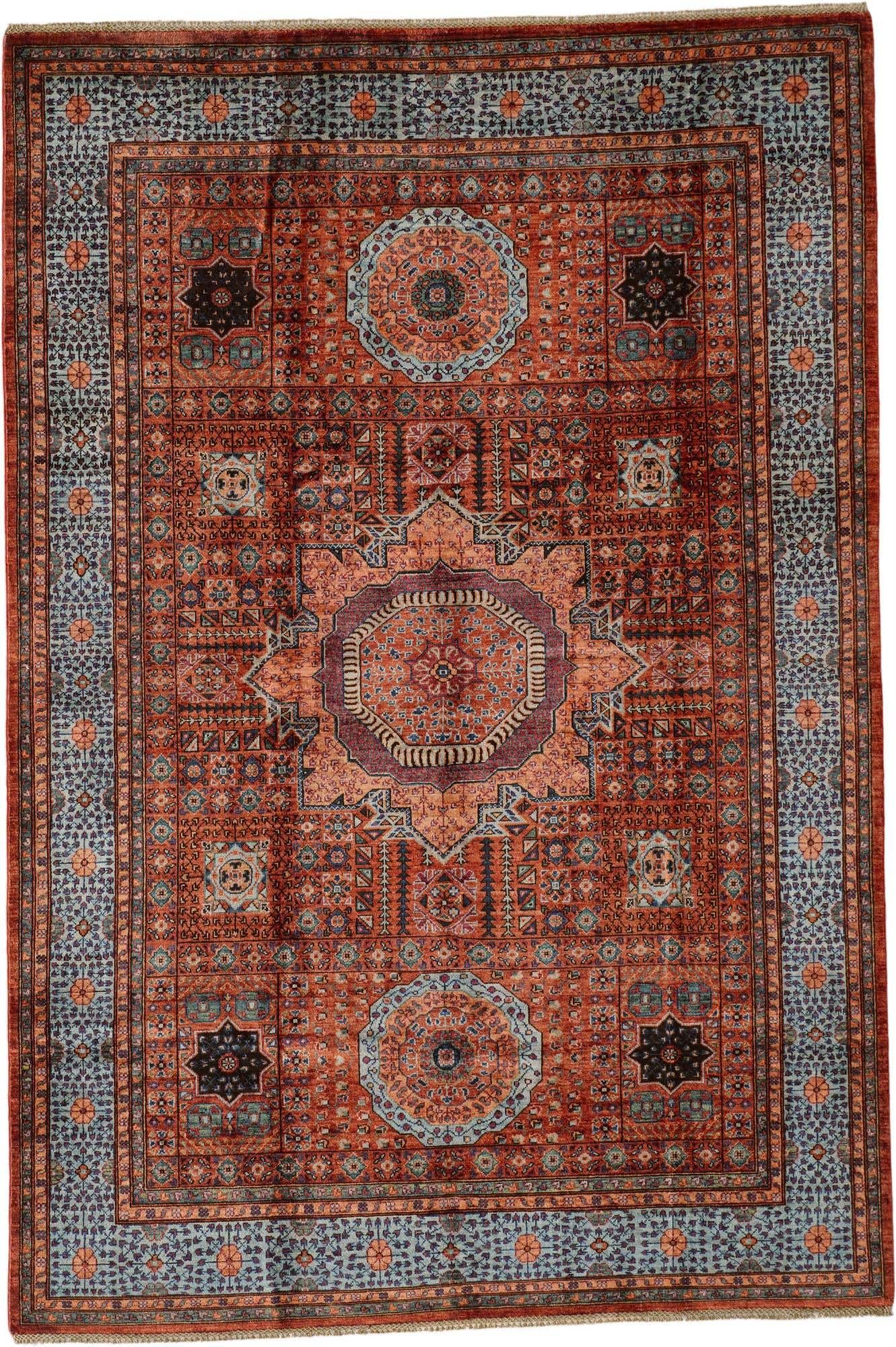 6' 8 x 9' 9 Hand Knotted Mamluk Ziegler Rug