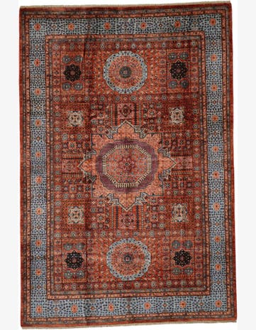 6' 8 x 9' 9 Hand Knotted Mamluk Ziegler Rug