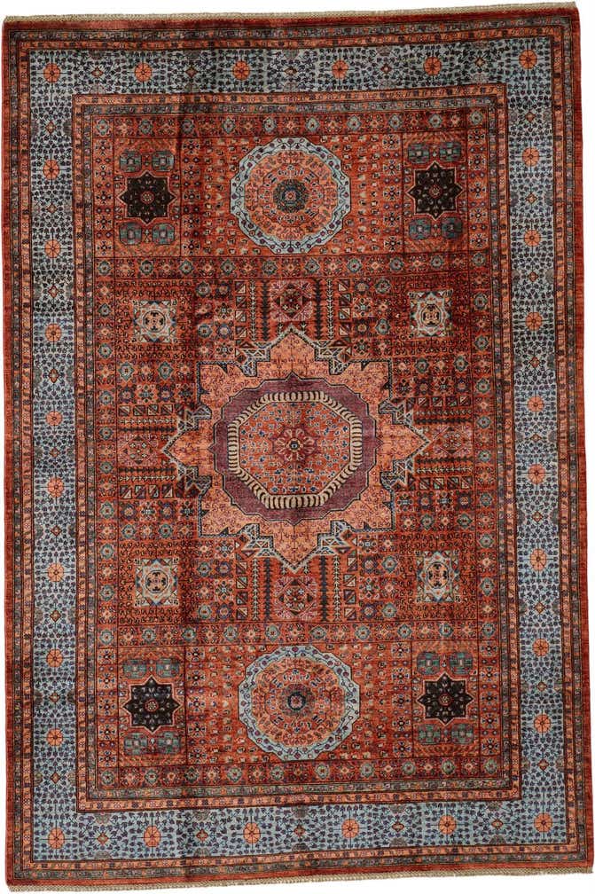 6' 8 x 9' 9 Hand Knotted Mamluk Ziegler Rug