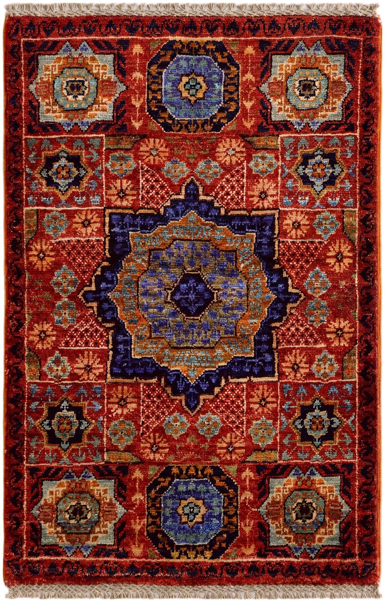 2' x 3' 1 Hand Knotted Mamluk Ziegler Rug
