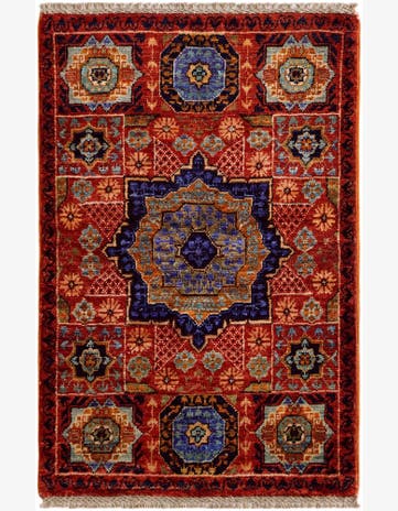 2' x 3' 1 Hand Knotted Mamluk Ziegler Rug