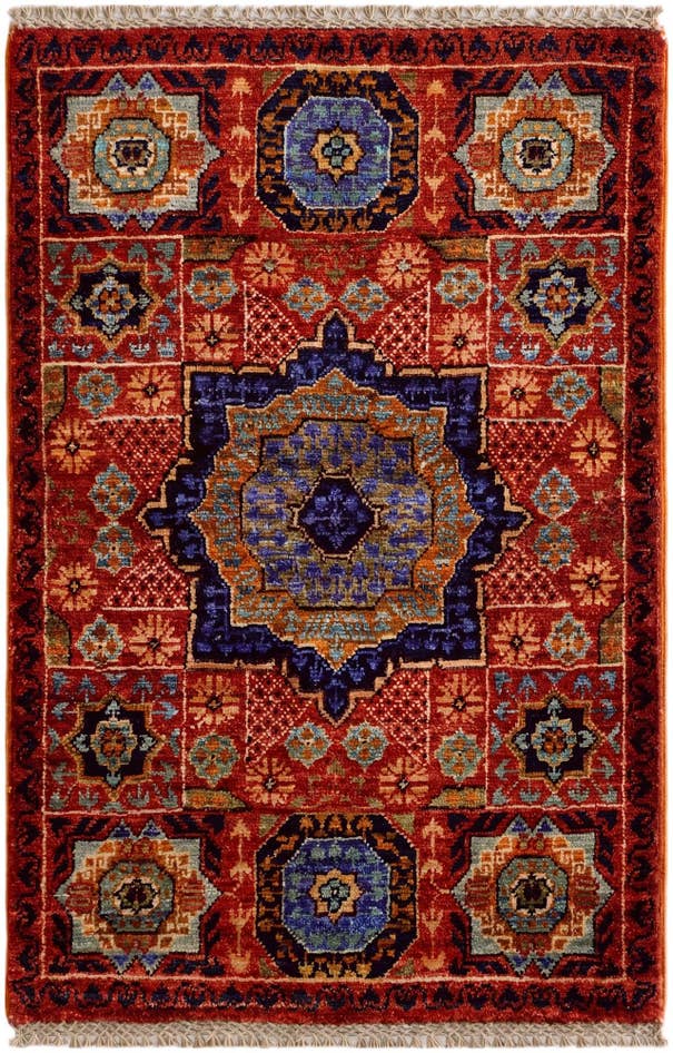 Detail image of 2' x 3' 1 Hand Knotted Mamluk Ziegler Rug
