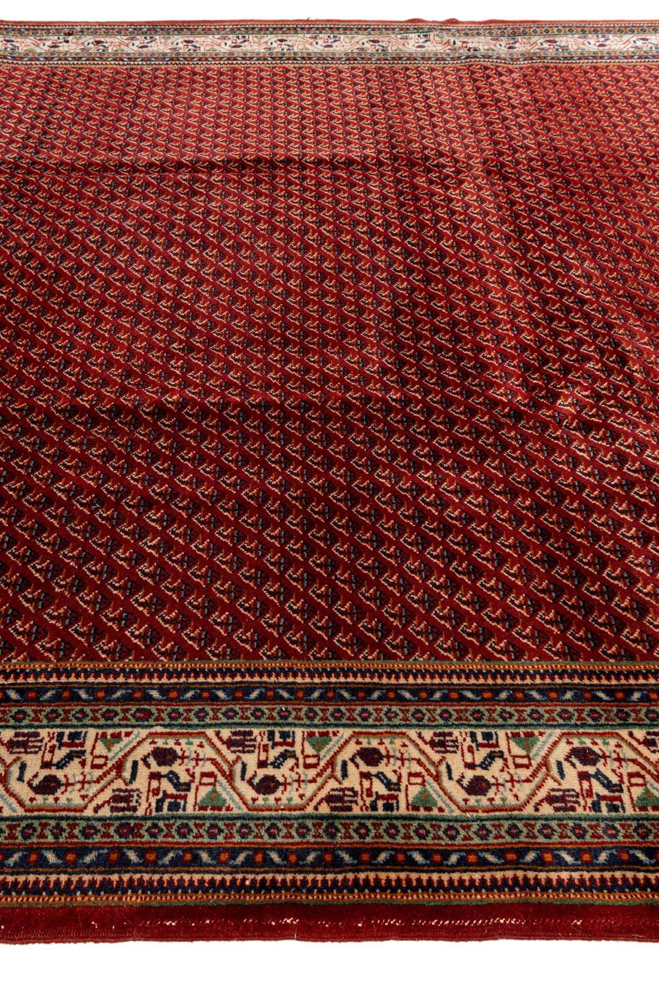 7' 11 x 10' 8 Hand Knotted Mir Wool Rug