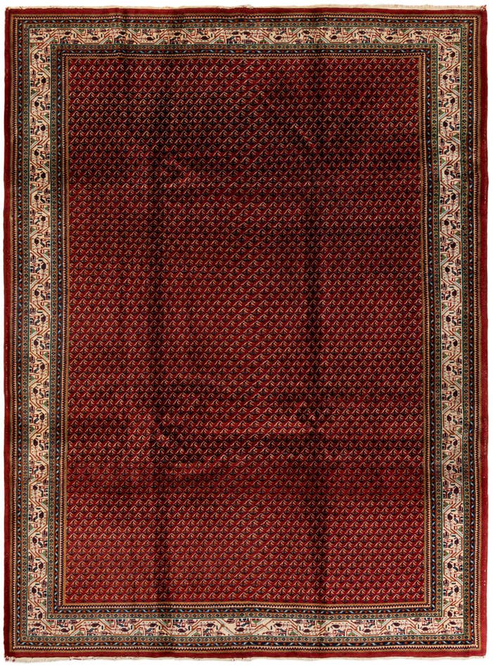 Detail image of 7' 11 x 10' 8 Hand Knotted Mir Wool Rug