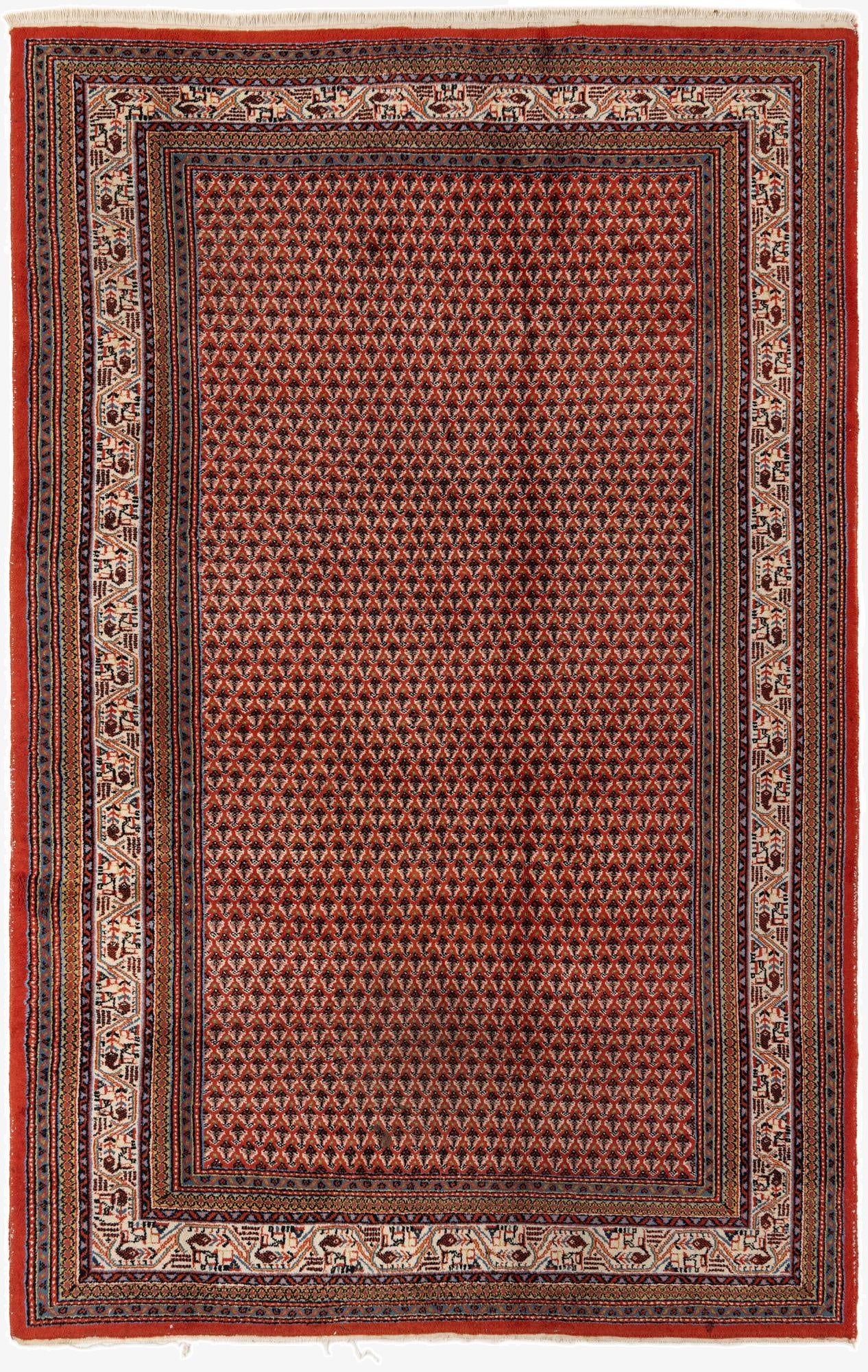 6' 6 x 10'  Hand Knotted Mir Wool Rug