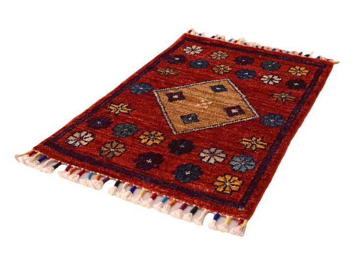 1' 4 x 2' Hand Knotted Modern Ziegler Rug
