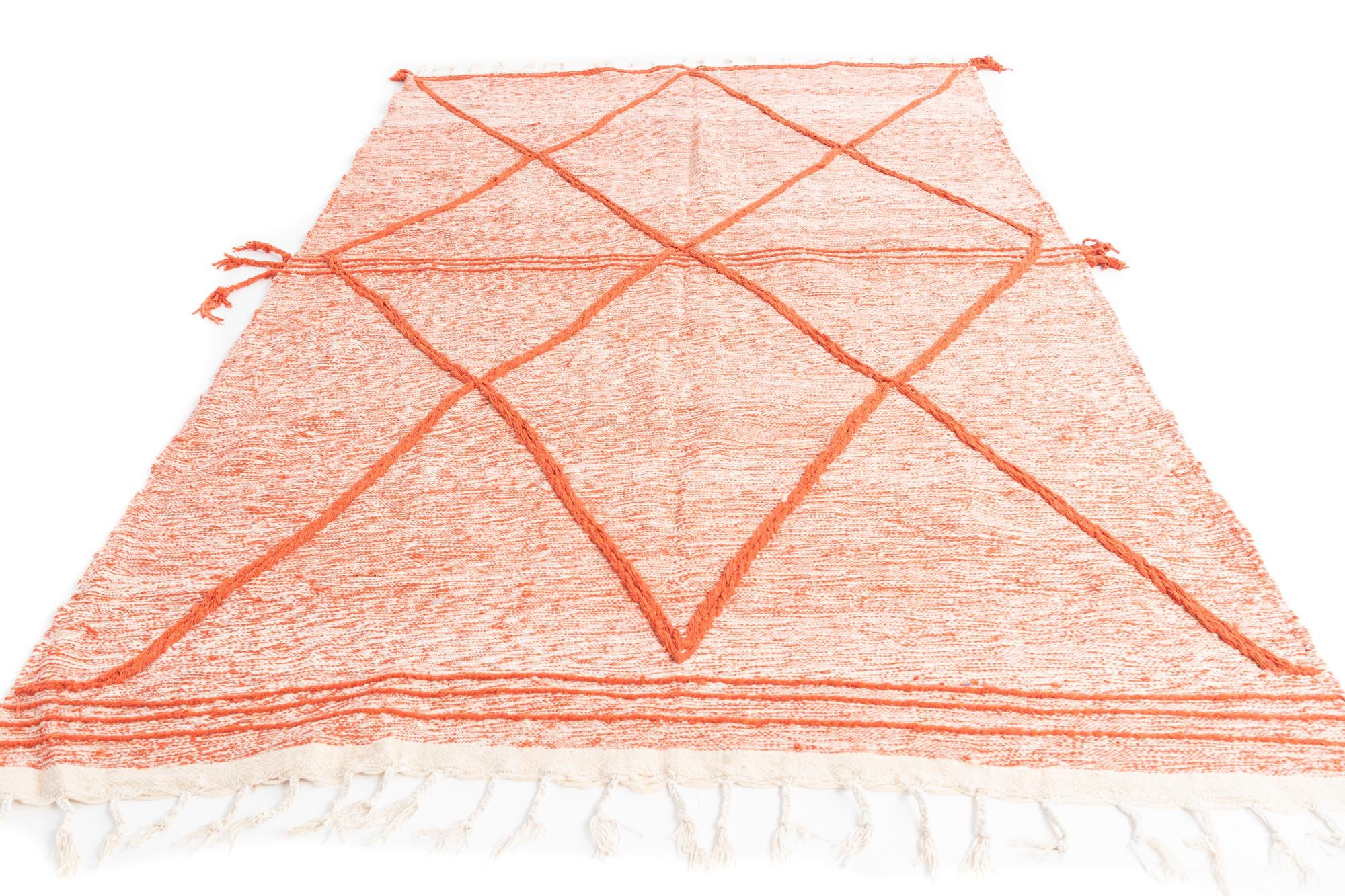 6' 5 x 10' 2 Hand Knotted Moroccan Wool Rug