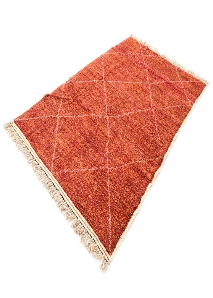 5' 1 x 8' 4 Hand Knotted Moroccan Wool Rug