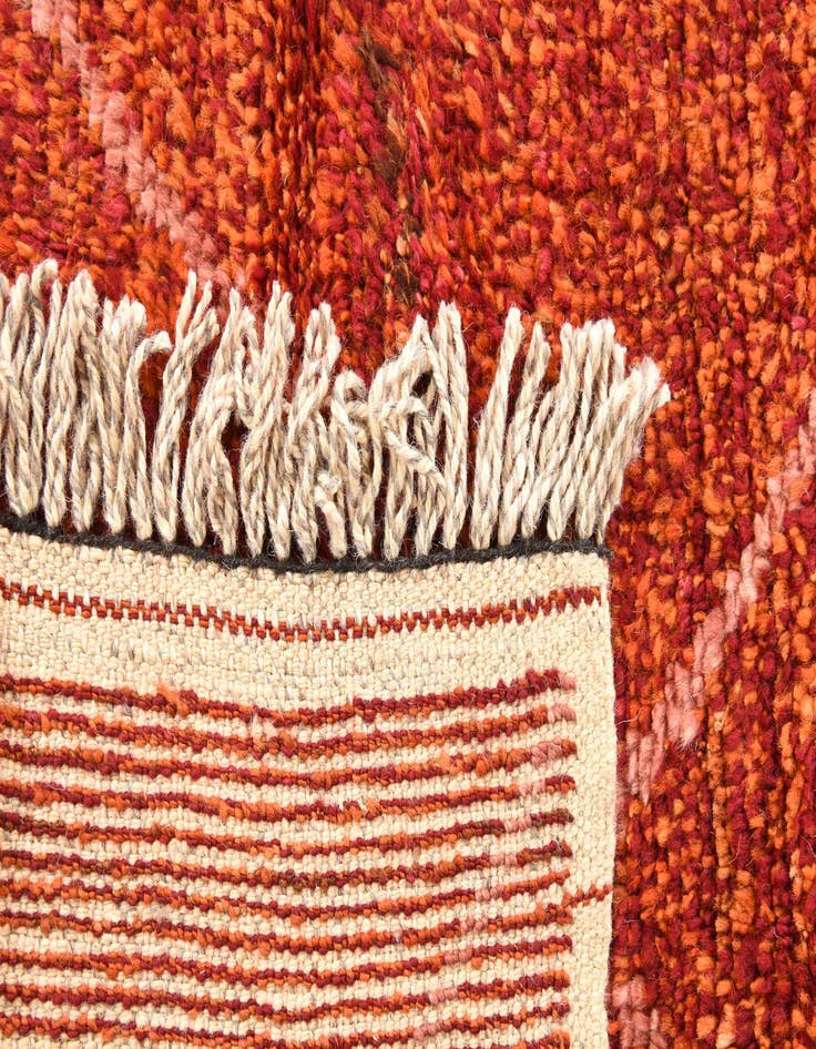 Detail image of 5' 1 x 8' 4  Hand Knotted Moroccan Wool Rug