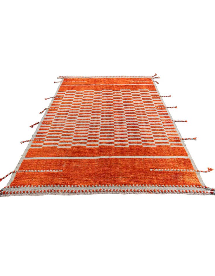 Detail image of 5' 1 x 7' 1 Hand Knotted Moroccan Wool Rug