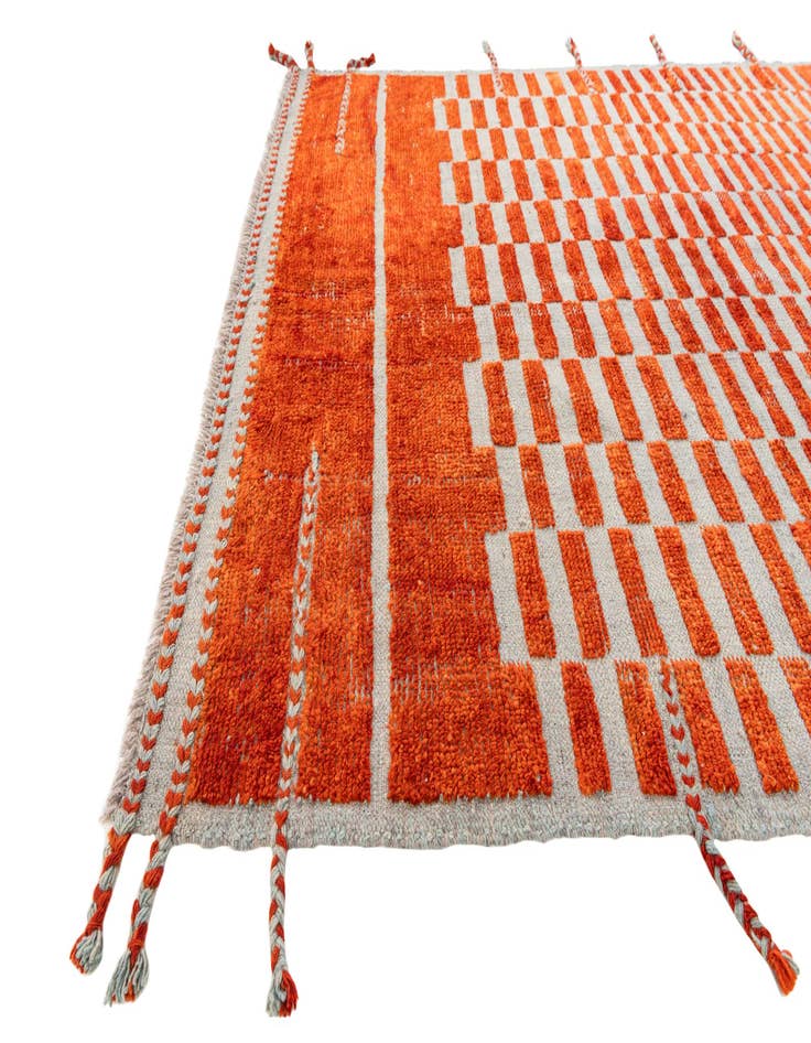 Detail image of 5' 1 x 7' 1 Hand Knotted Moroccan Wool Rug