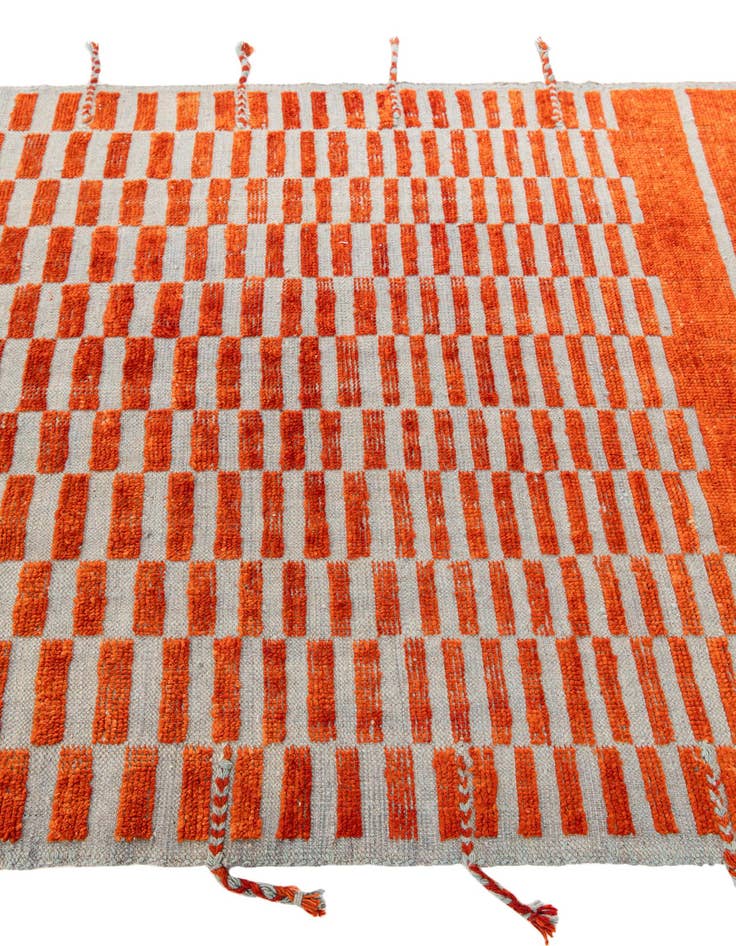 Detail image of 5' 1 x 7' 1  Hand Knotted Moroccan Wool Rug