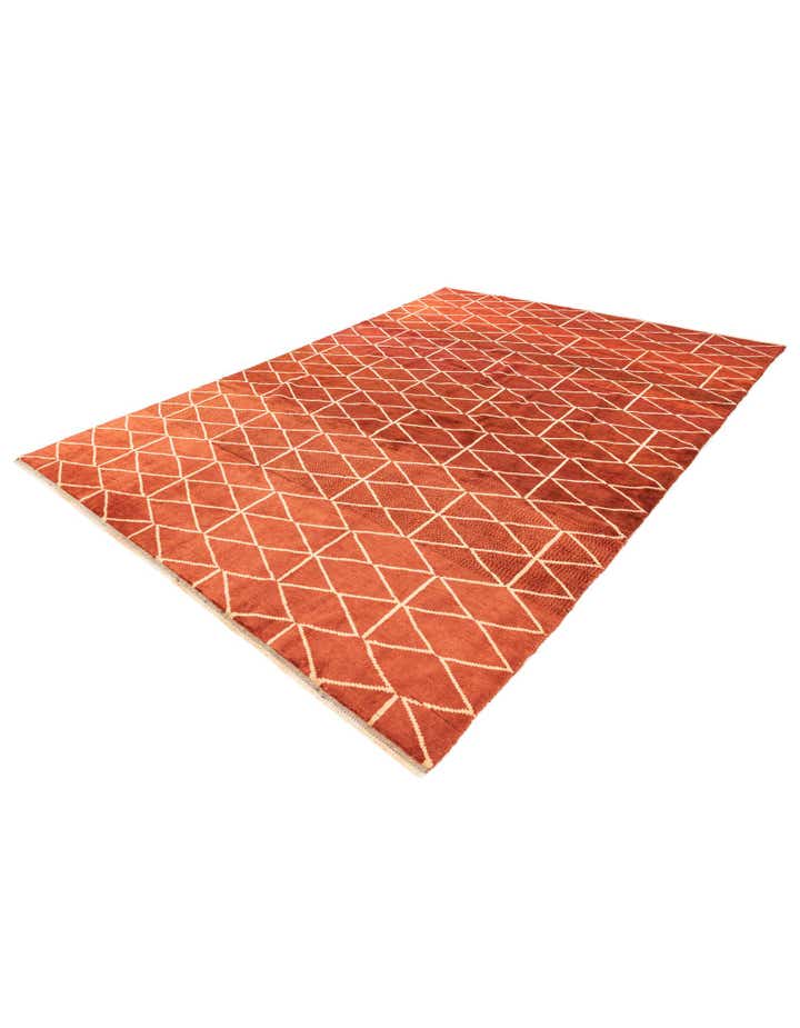 9' x 12' 5 Hand Knotted Moroccan Wool Rug