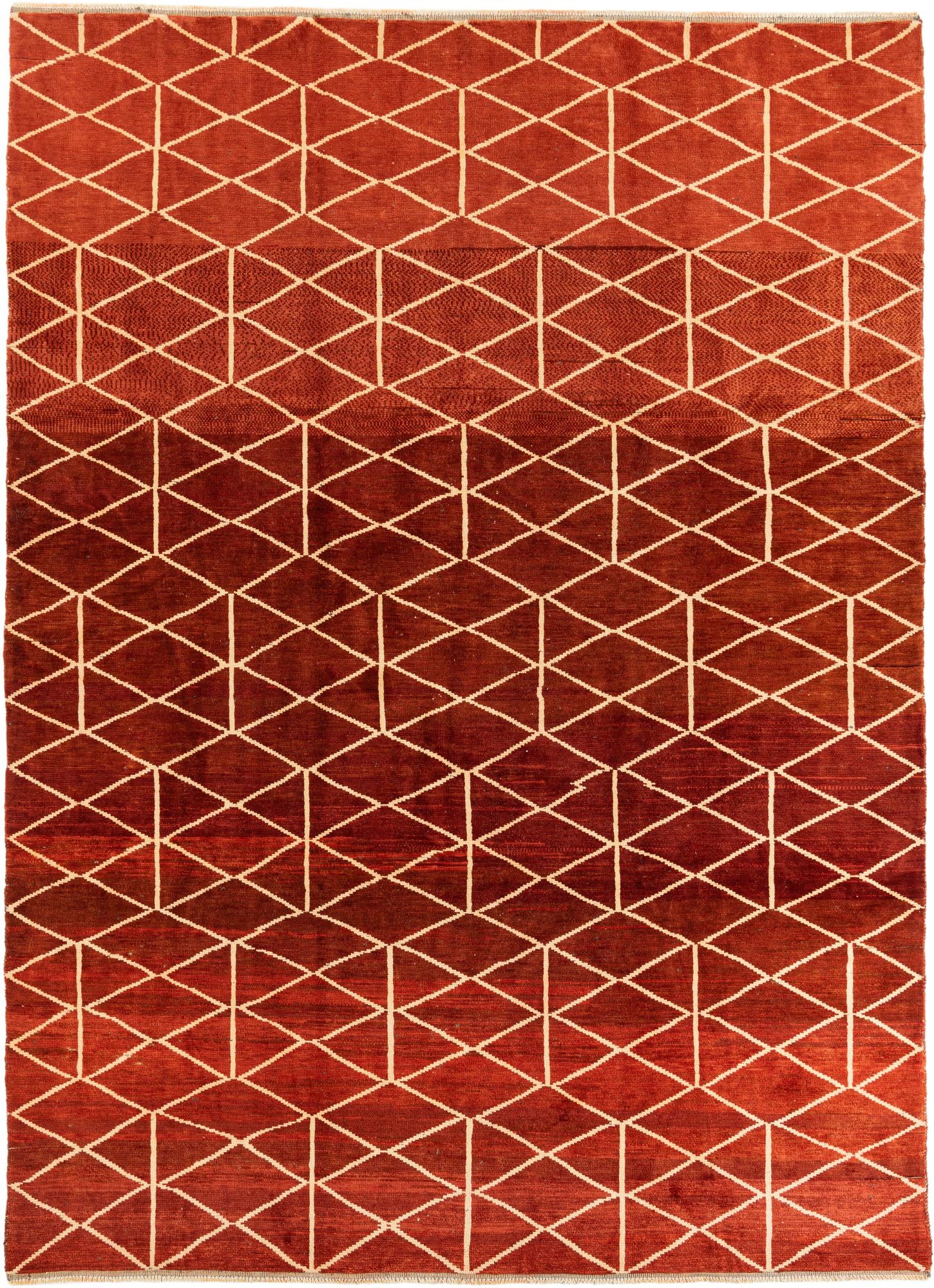 9' x 12' 5 Hand Knotted Moroccan Wool Rug
