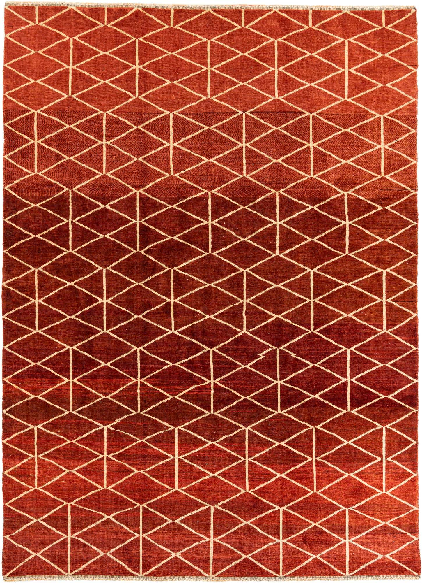 9' x 12' 5 Hand Knotted Moroccan Wool Rug