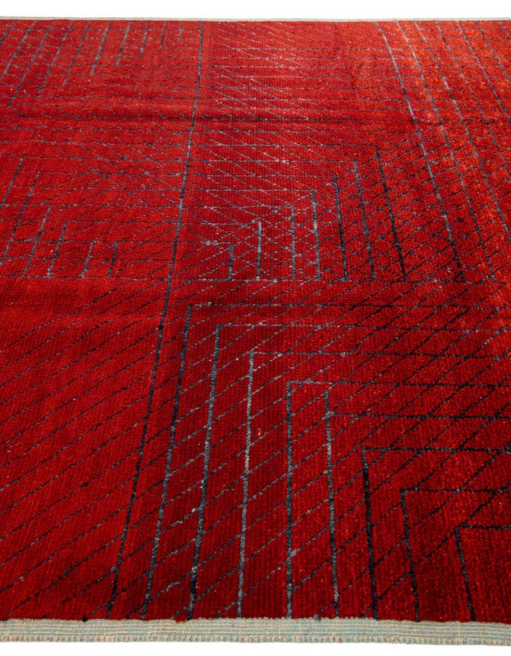 Detail image of 9' 1 x 12' 9 Hand Knotted Moroccan Rug