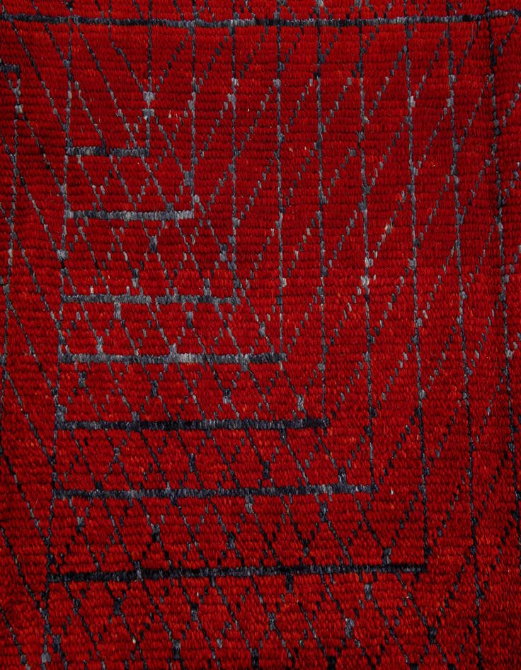 Detail image of 9' 1 x 12' 9 Hand Knotted Moroccan Rug