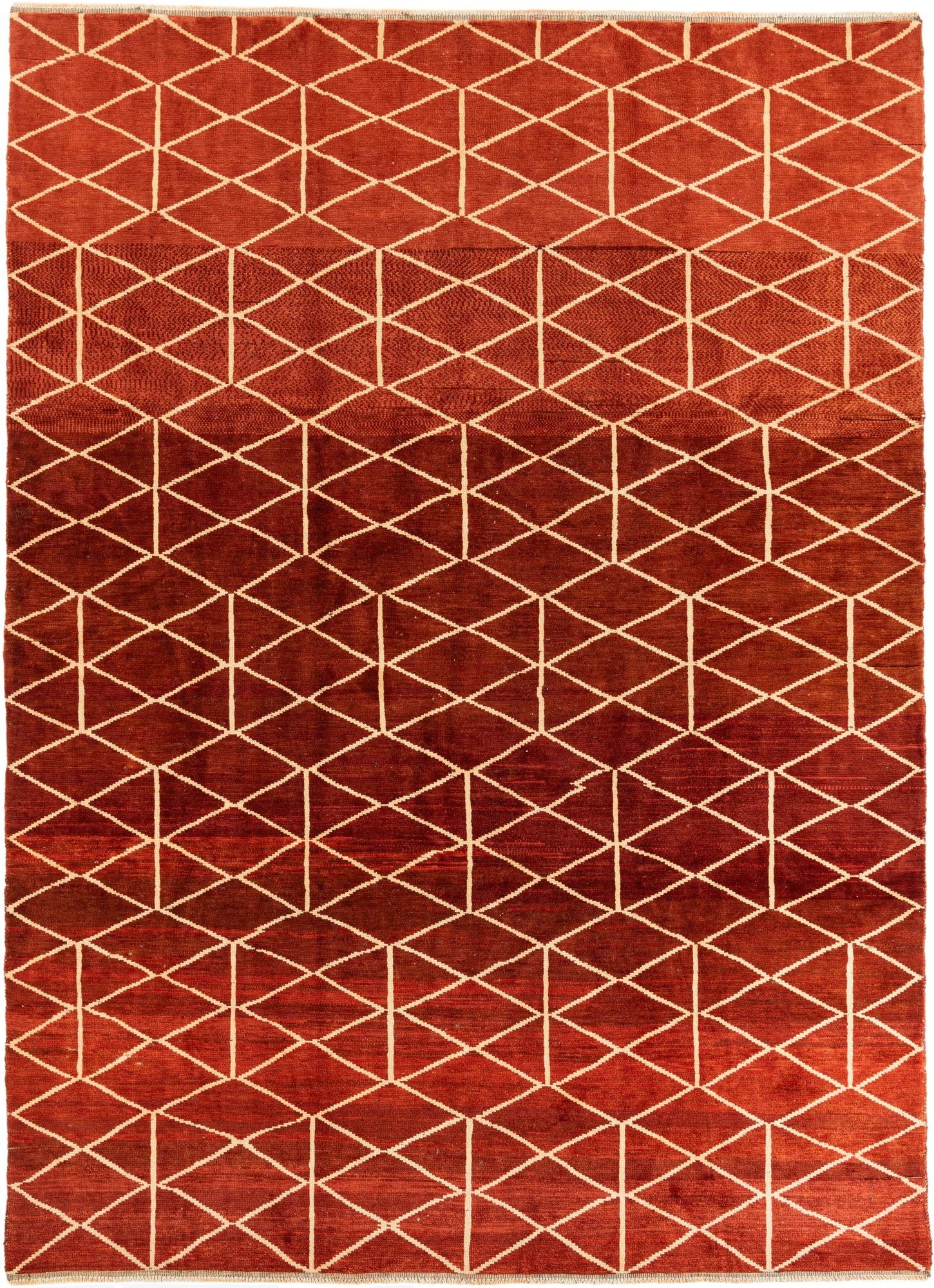 9' x 12' 5  Hand Knotted Moroccan Wool Rug