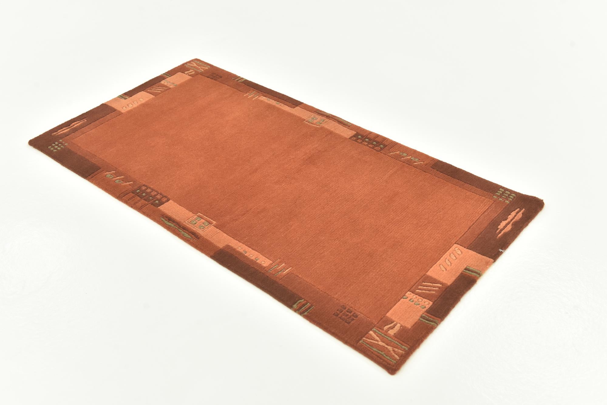 2' 4 x 4' 6 Hand Knotted Nepal Wool Rug