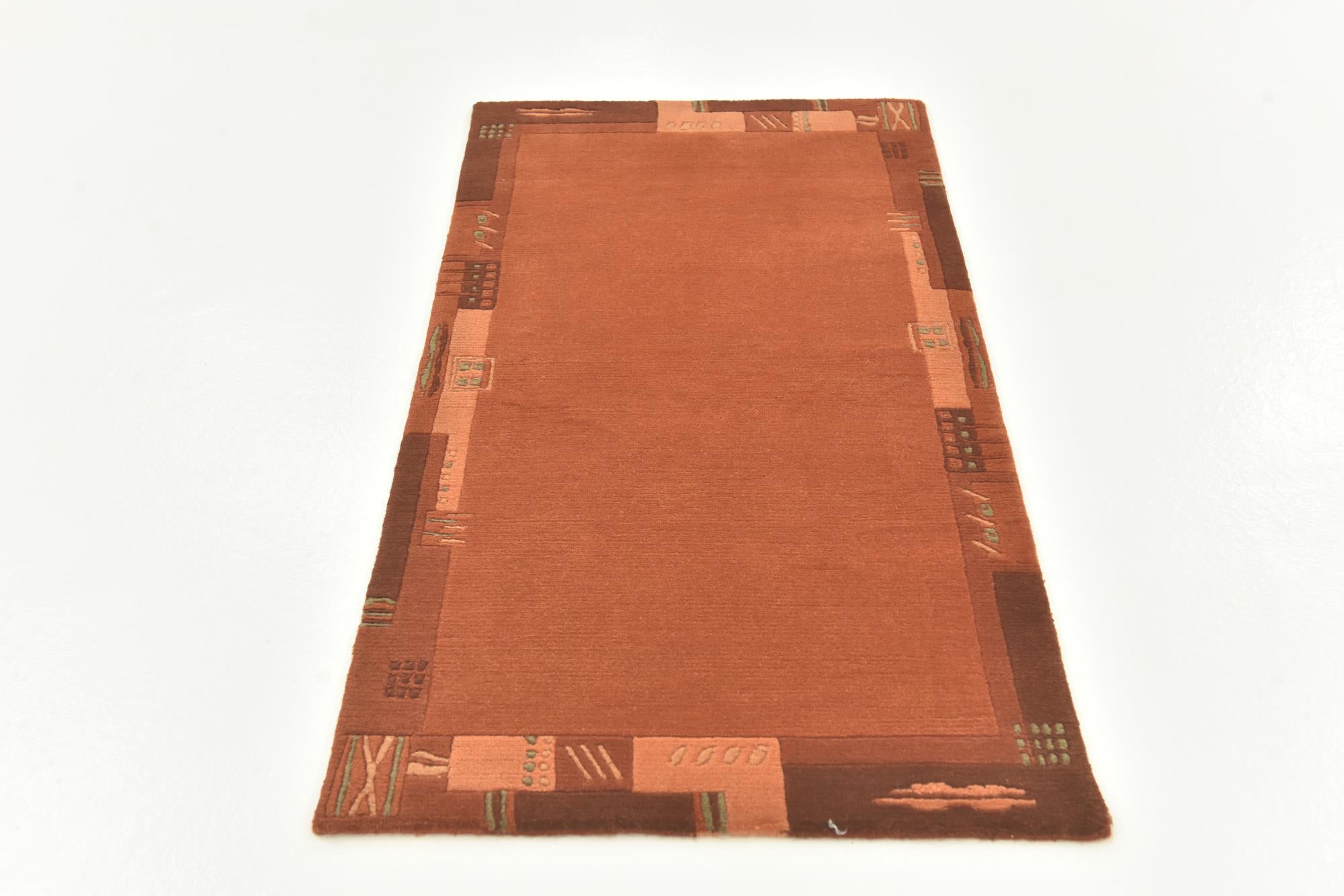 2' 4 x 4' 6 Hand Knotted Nepal Wool Rug