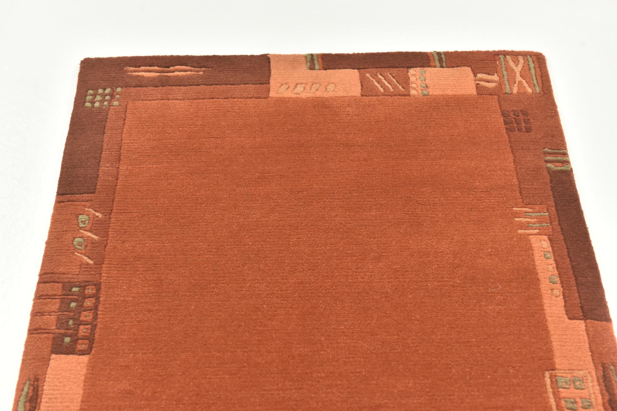 2' 4 x 4' 6 Hand Knotted Nepal Wool Rug