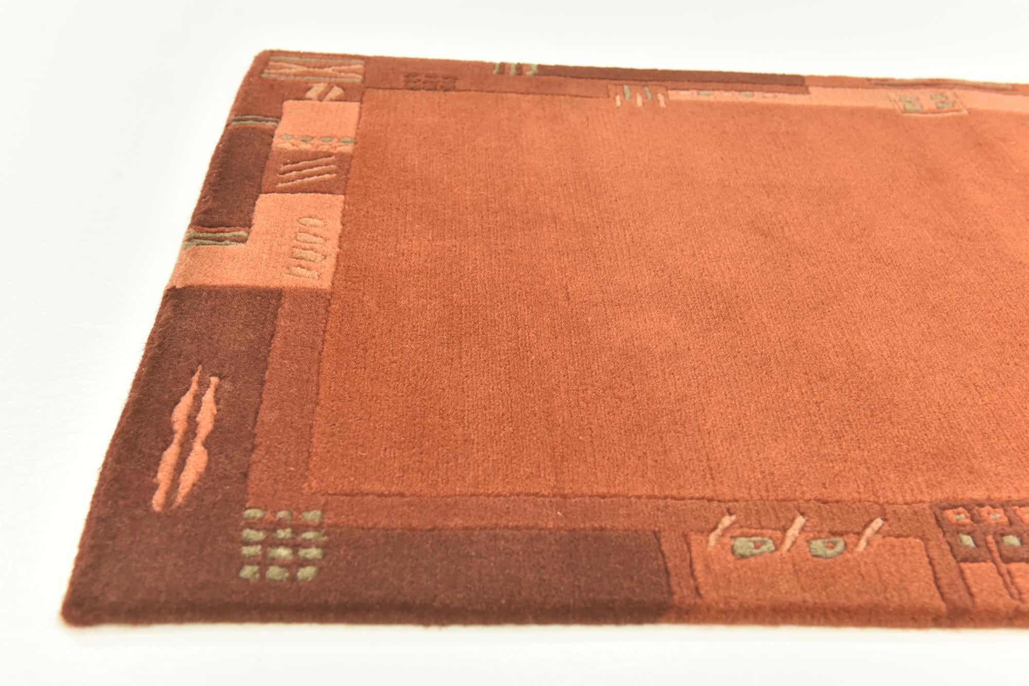 2' 4 x 4' 6 Hand Knotted Nepal Wool Rug