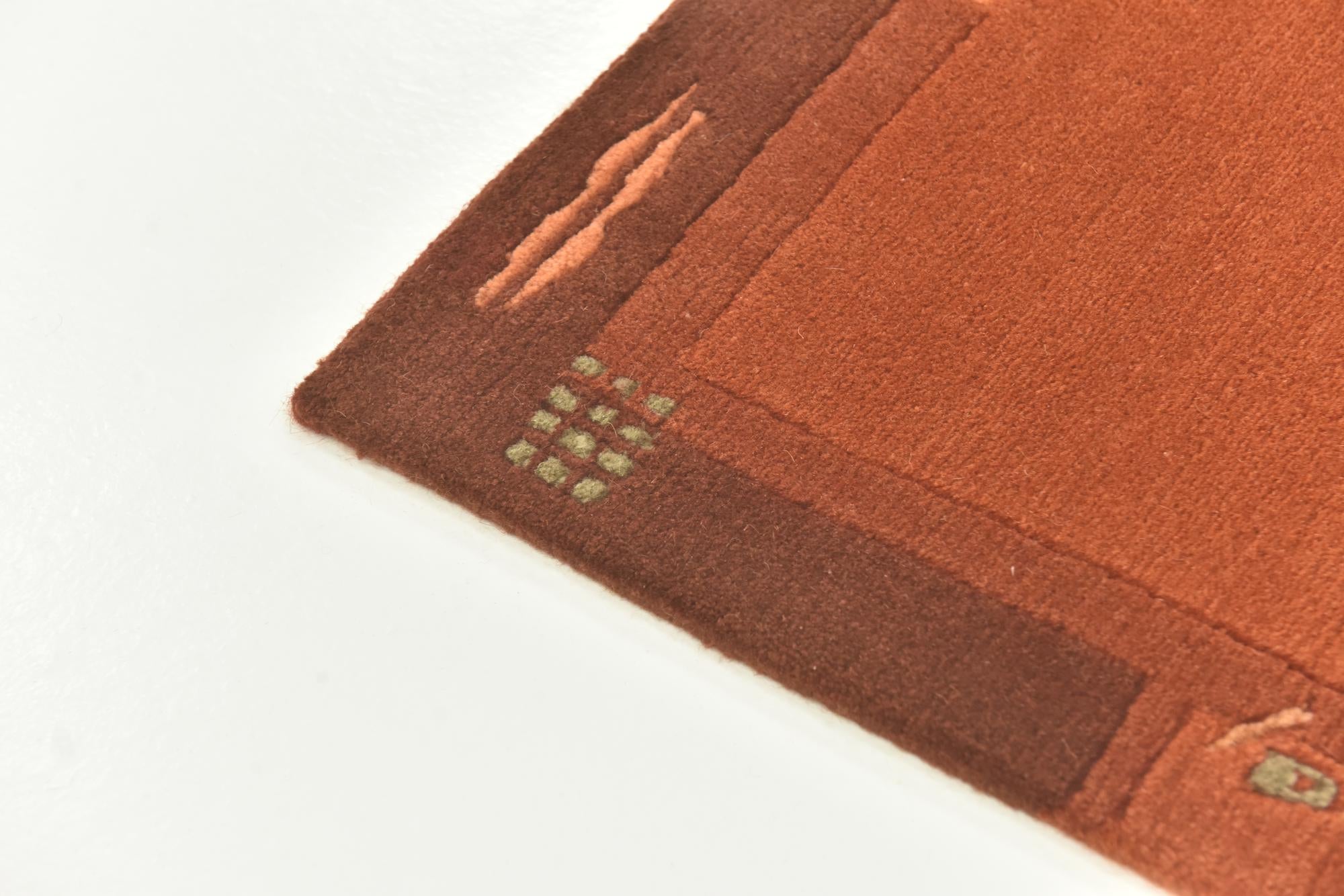 2' 4 x 4' 6 Hand Knotted Nepal Wool Rug