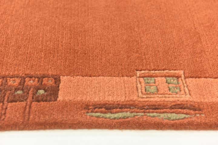 2' 4 x 4' 6 Hand Knotted Nepal Wool Rug