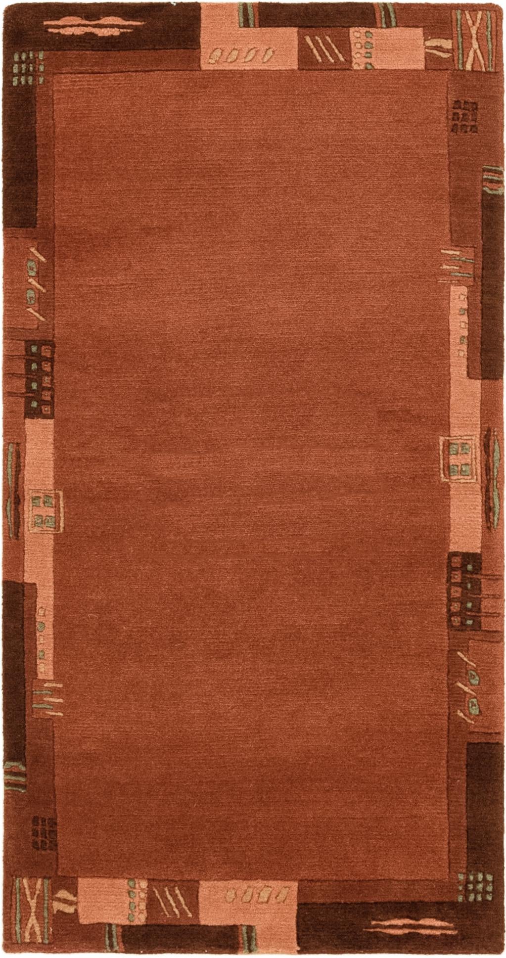 2' 4 x 4' 6 Hand Knotted Nepal Wool Rug