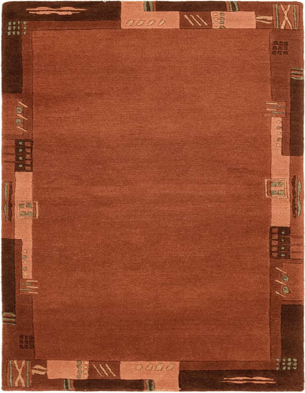 2' 4 x 4' 6 Hand Knotted Nepal Wool Rug