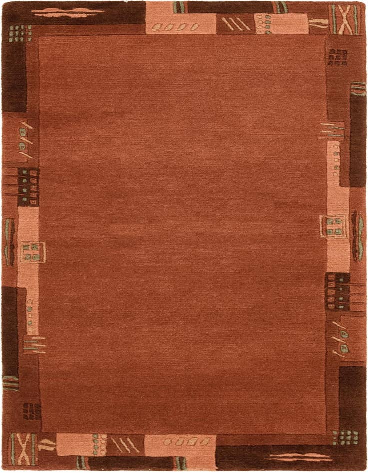 Detail image of 2' 4 x 4' 6 Hand Knotted Nepal Wool Rug