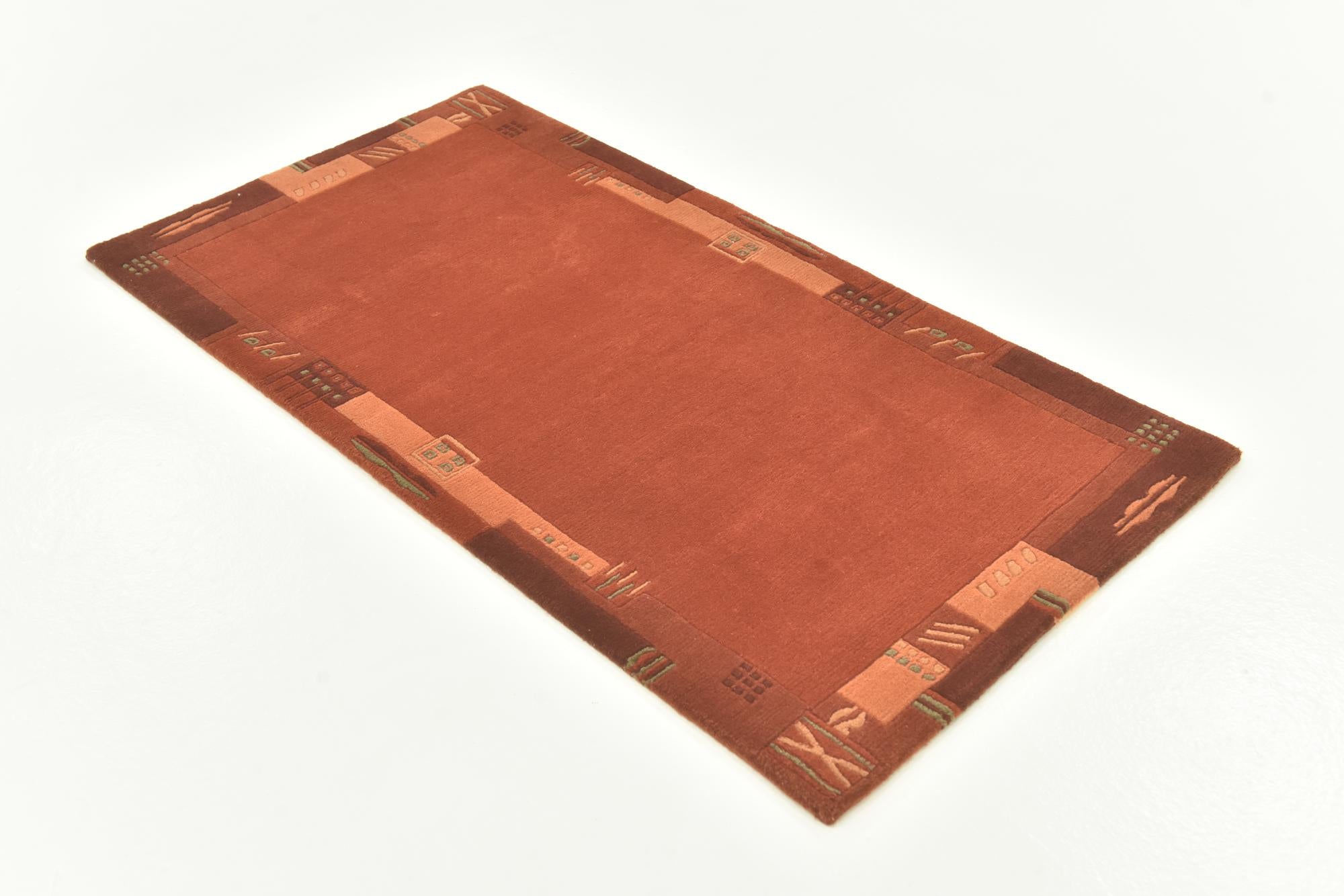2' 4 x 4' 6 Hand Knotted Nepal Wool Rug