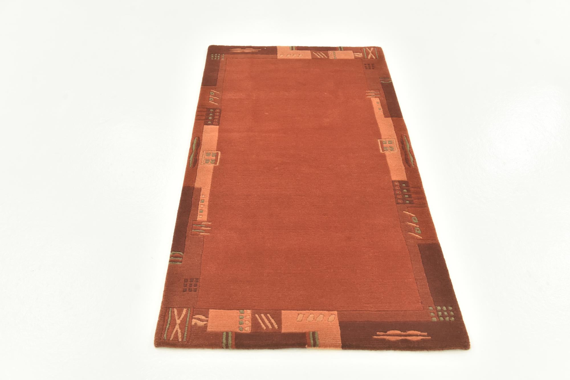 2' 4 x 4' 6 Hand Knotted Nepal Wool Rug