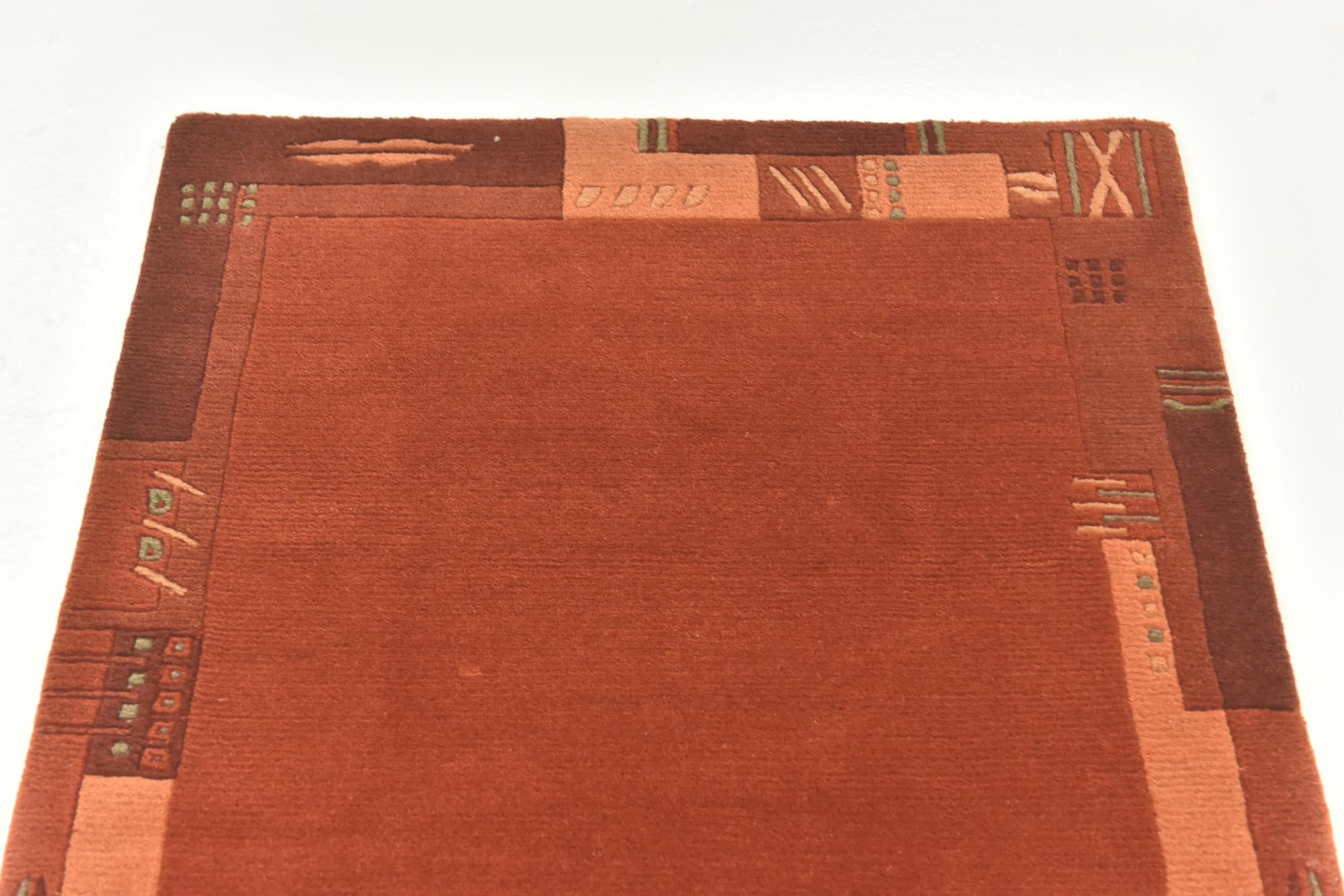 2' 4 x 4' 6 Hand Knotted Nepal Wool Rug