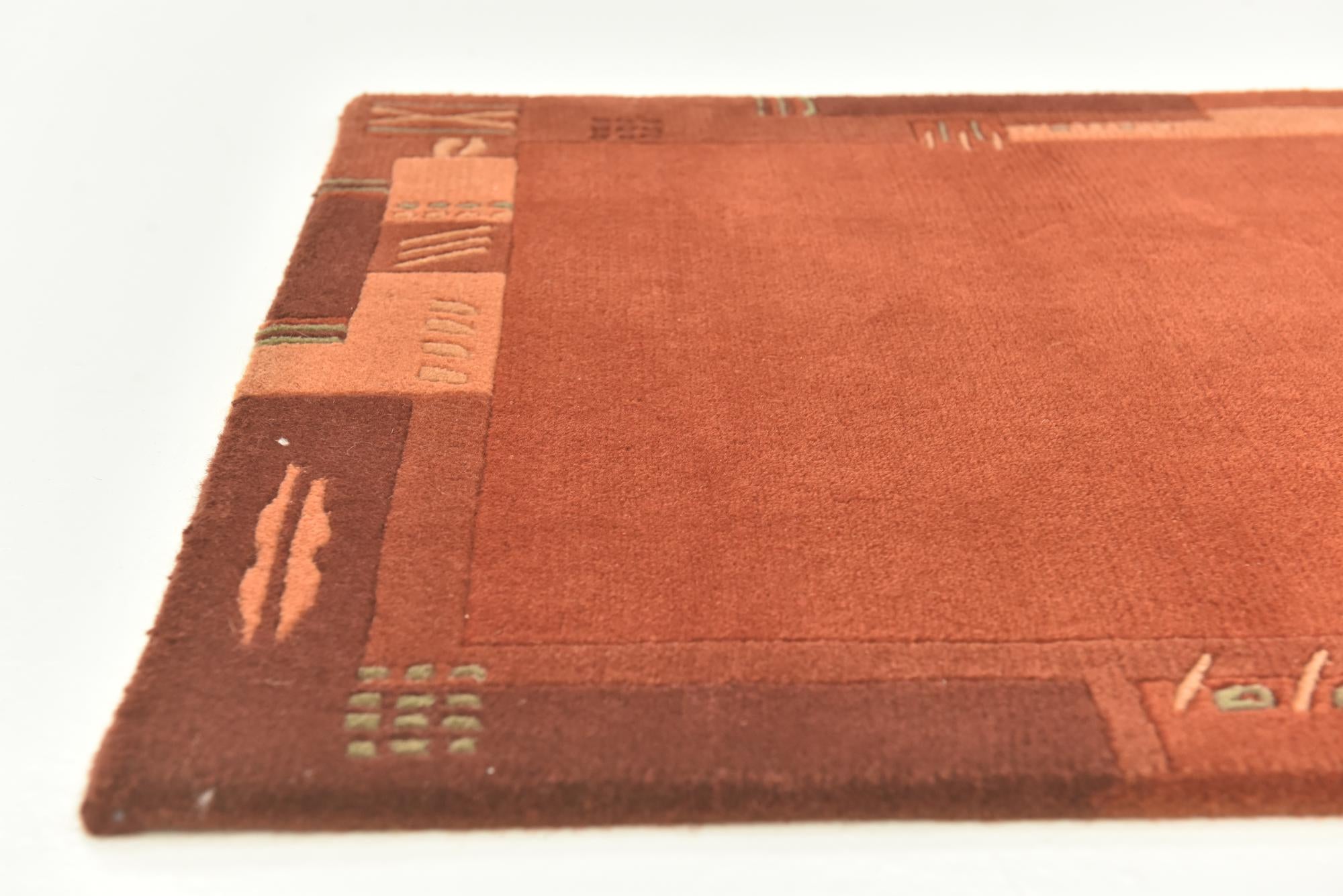 2' 4 x 4' 6 Hand Knotted Nepal Wool Rug