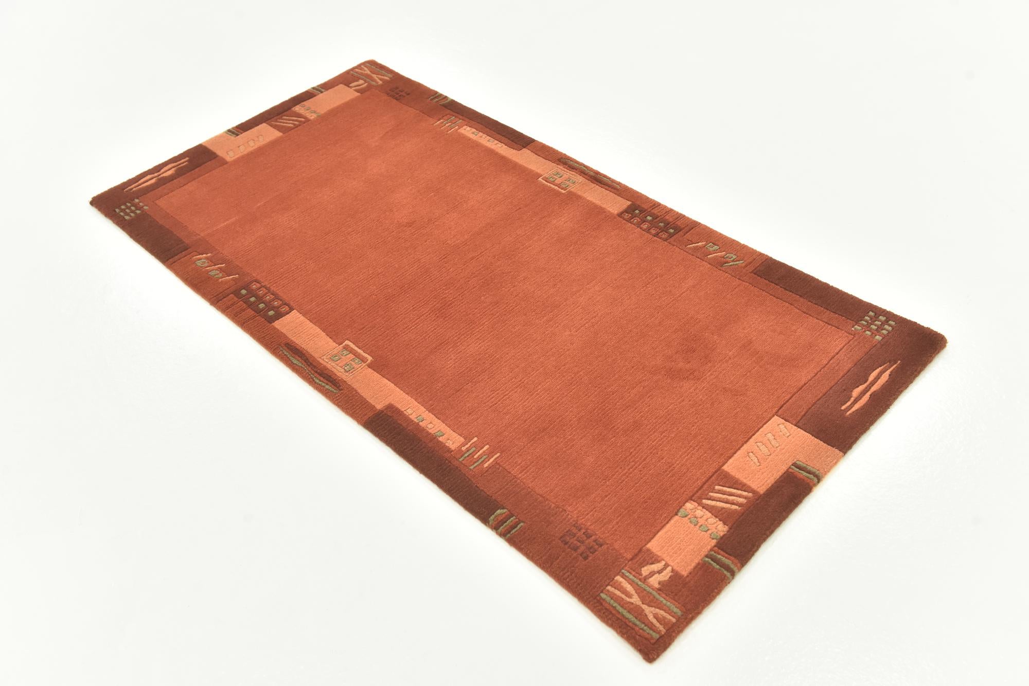 2' 4 x 4' 7 Hand Knotted Nepal Wool Rug
