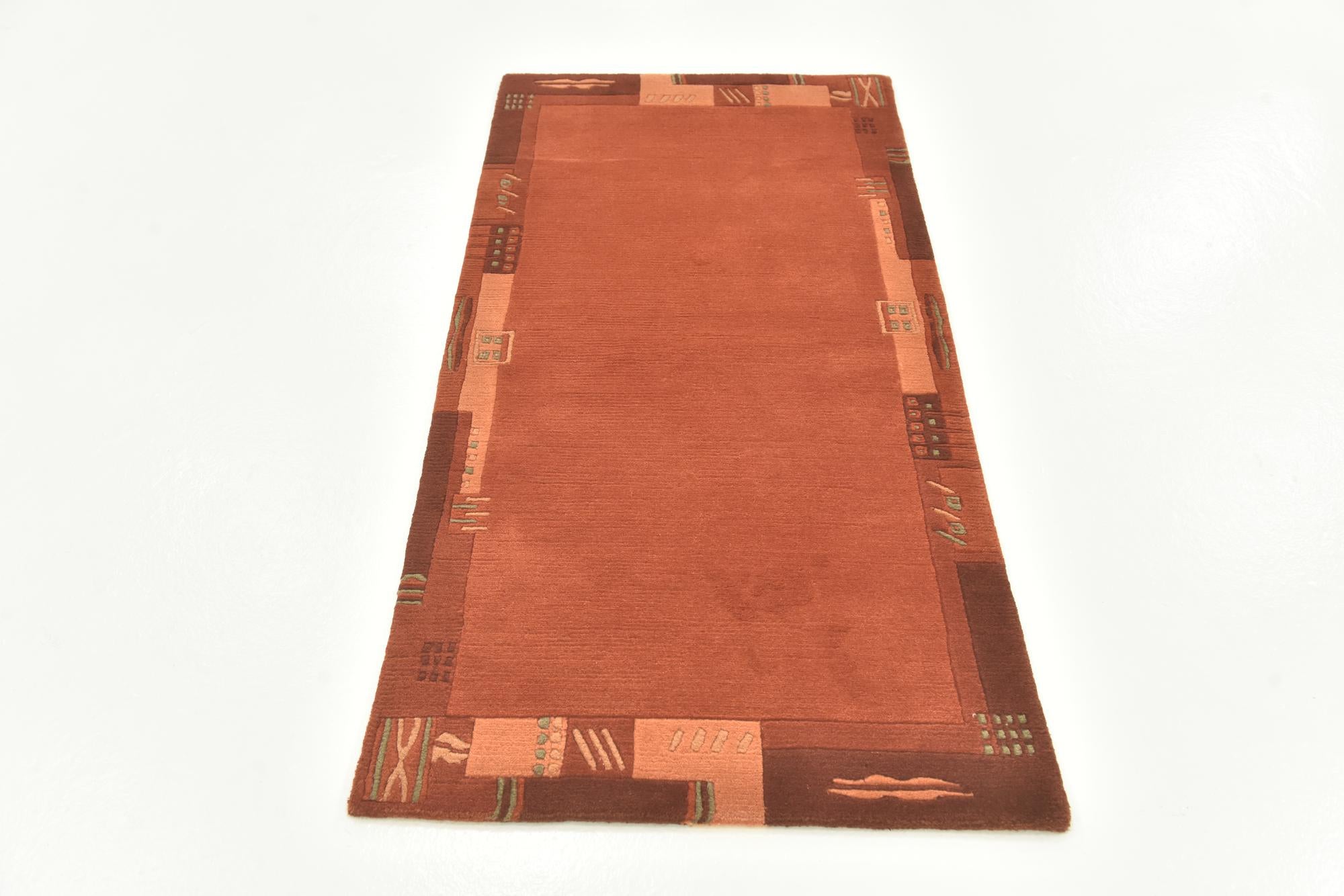 2' 4 x 4' 7 Hand Knotted Nepal Wool Rug