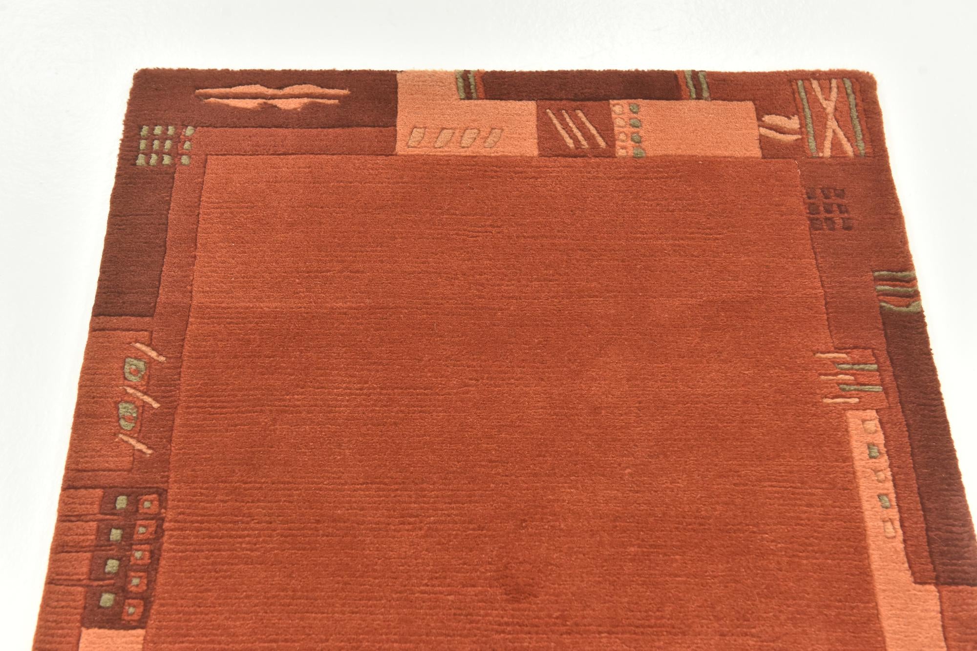 2' 4 x 4' 7 Hand Knotted Nepal Wool Rug