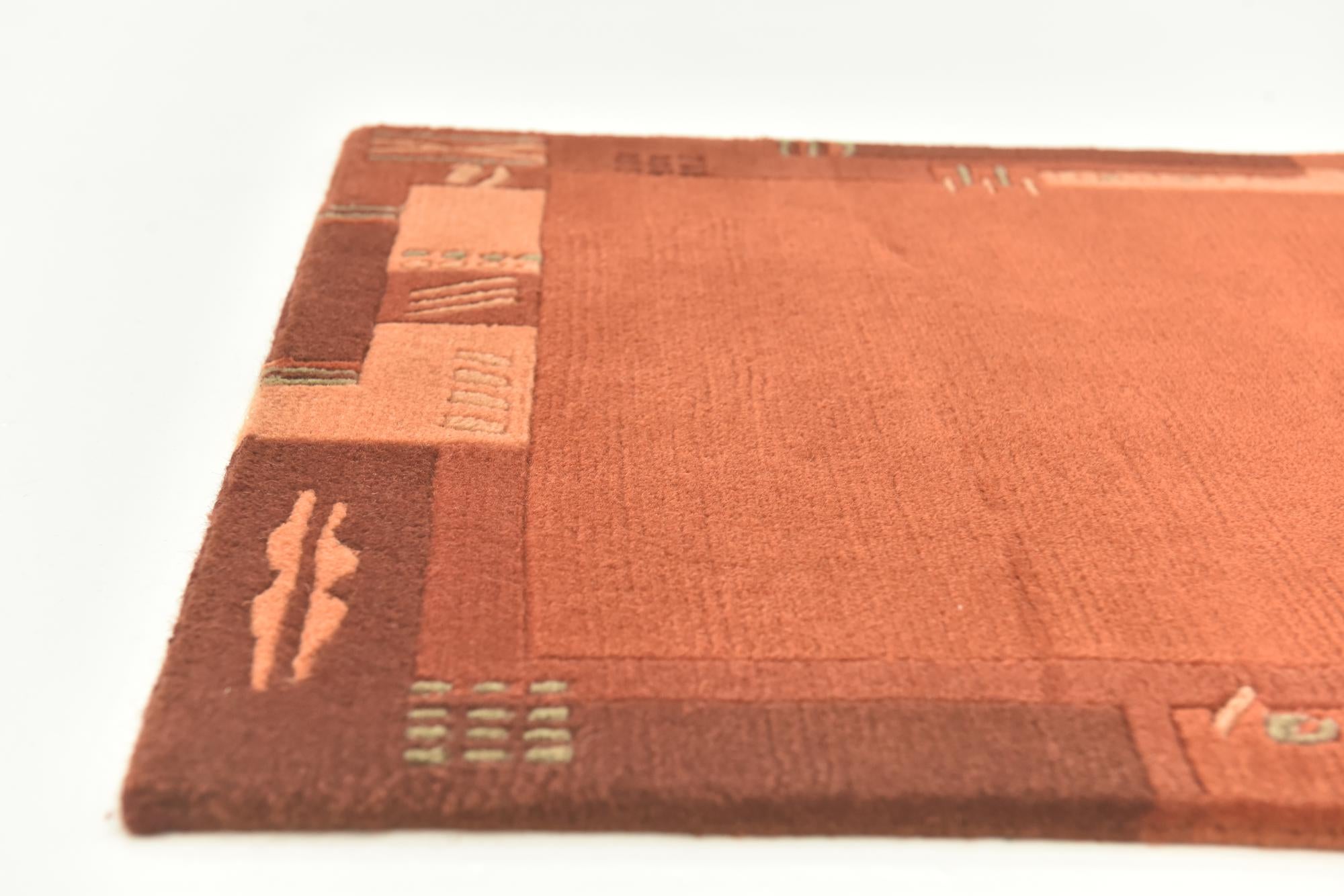 2' 4 x 4' 7 Hand Knotted Nepal Wool Rug