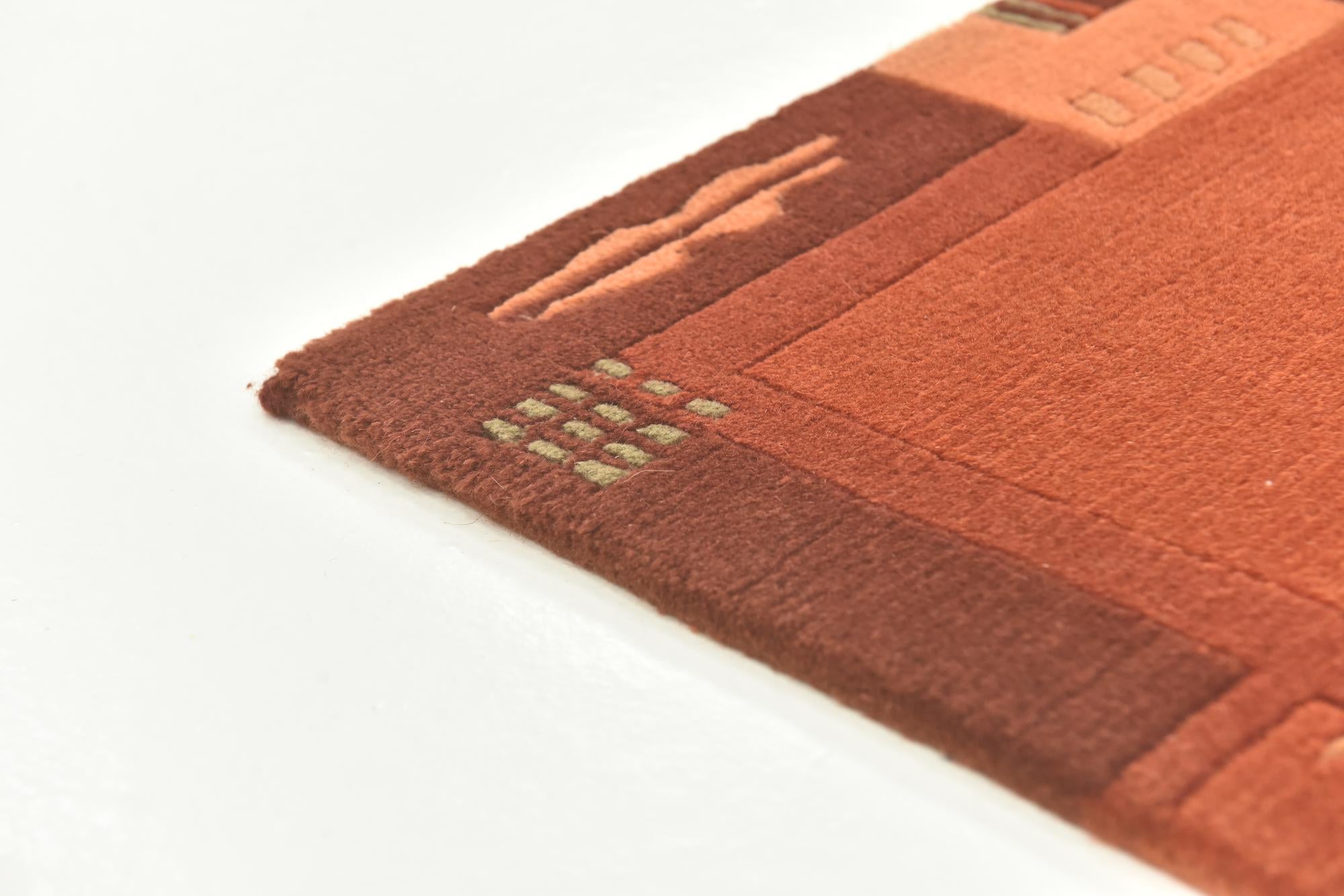 2' 4 x 4' 7 Hand Knotted Nepal Wool Rug