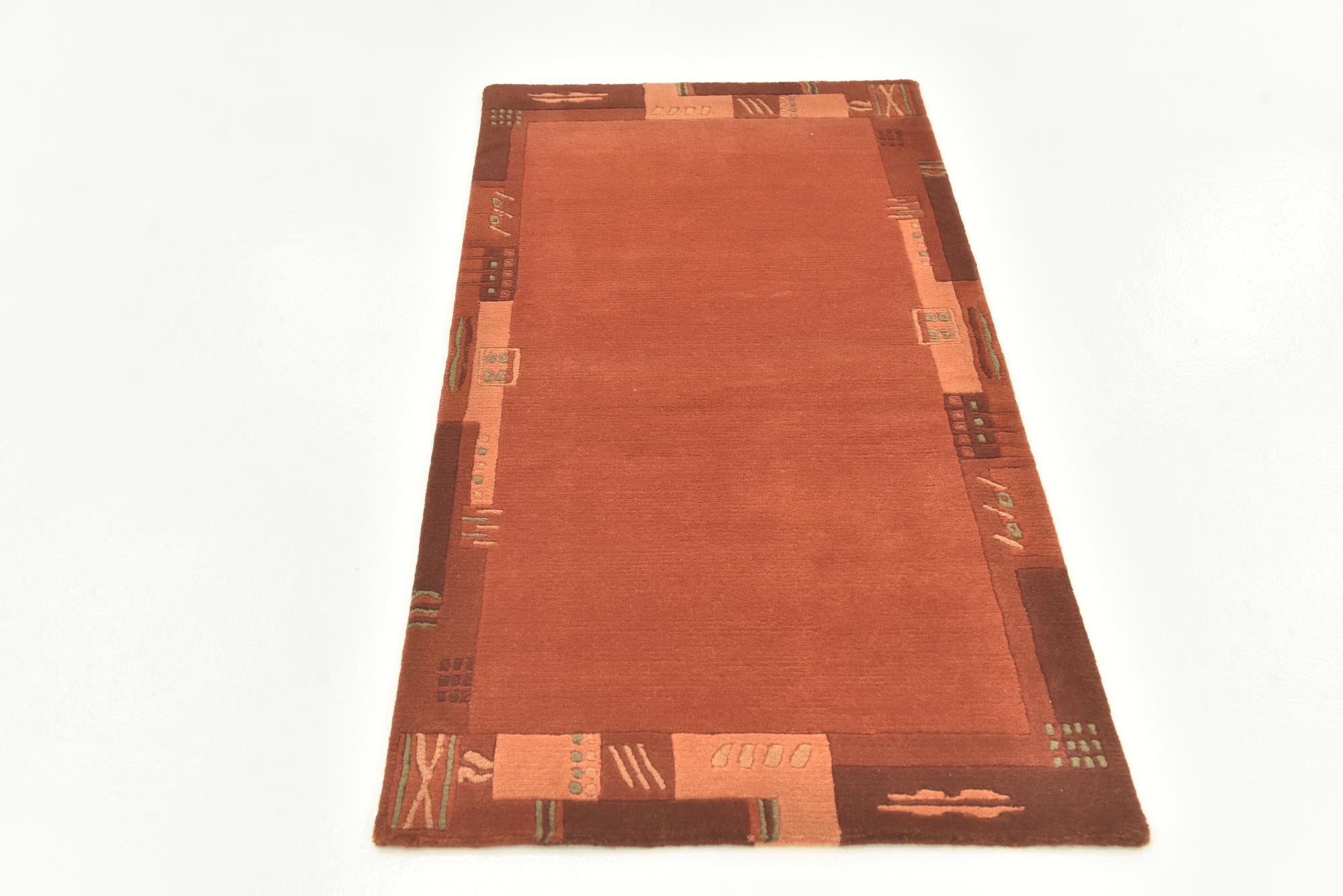 2' 4 x 4' 5 Hand Knotted Nepal Wool Rug