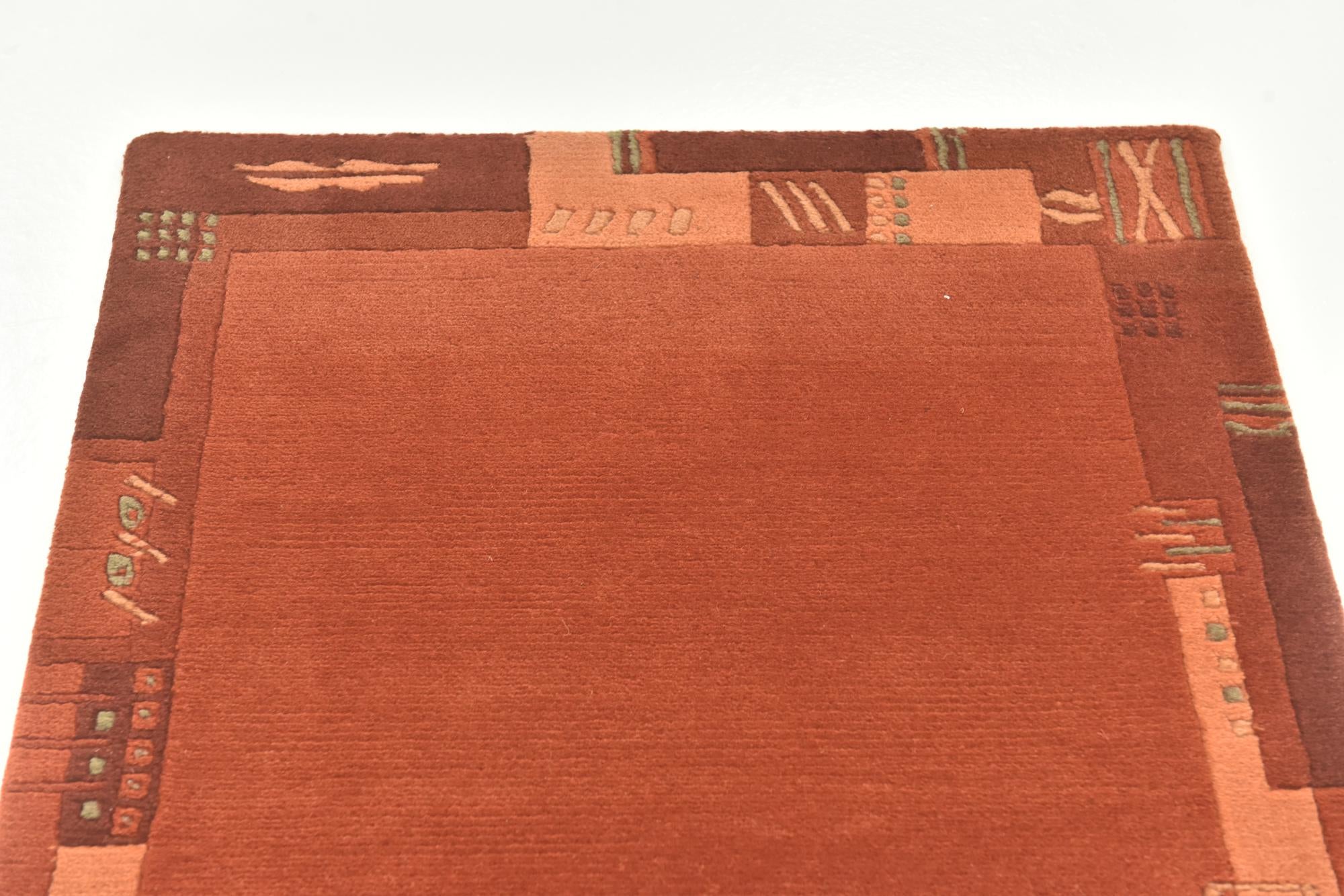 2' 4 x 4' 5 Hand Knotted Nepal Wool Rug